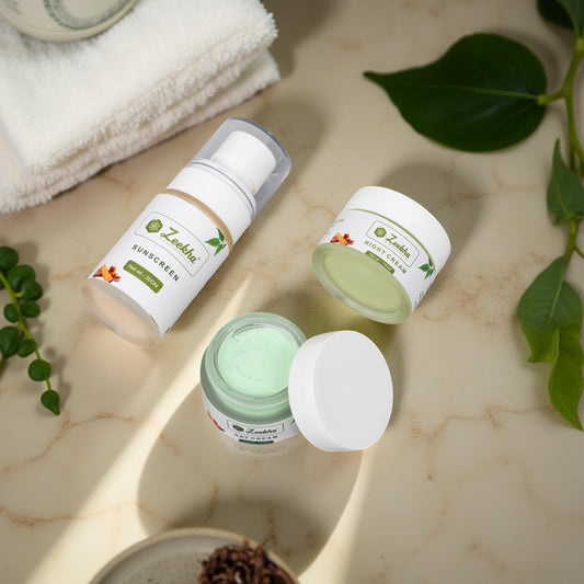 Zeekha Naturally Powerful Sandalwood Skin Whitening and Brightening Day & Night Cream ,Sunscreen