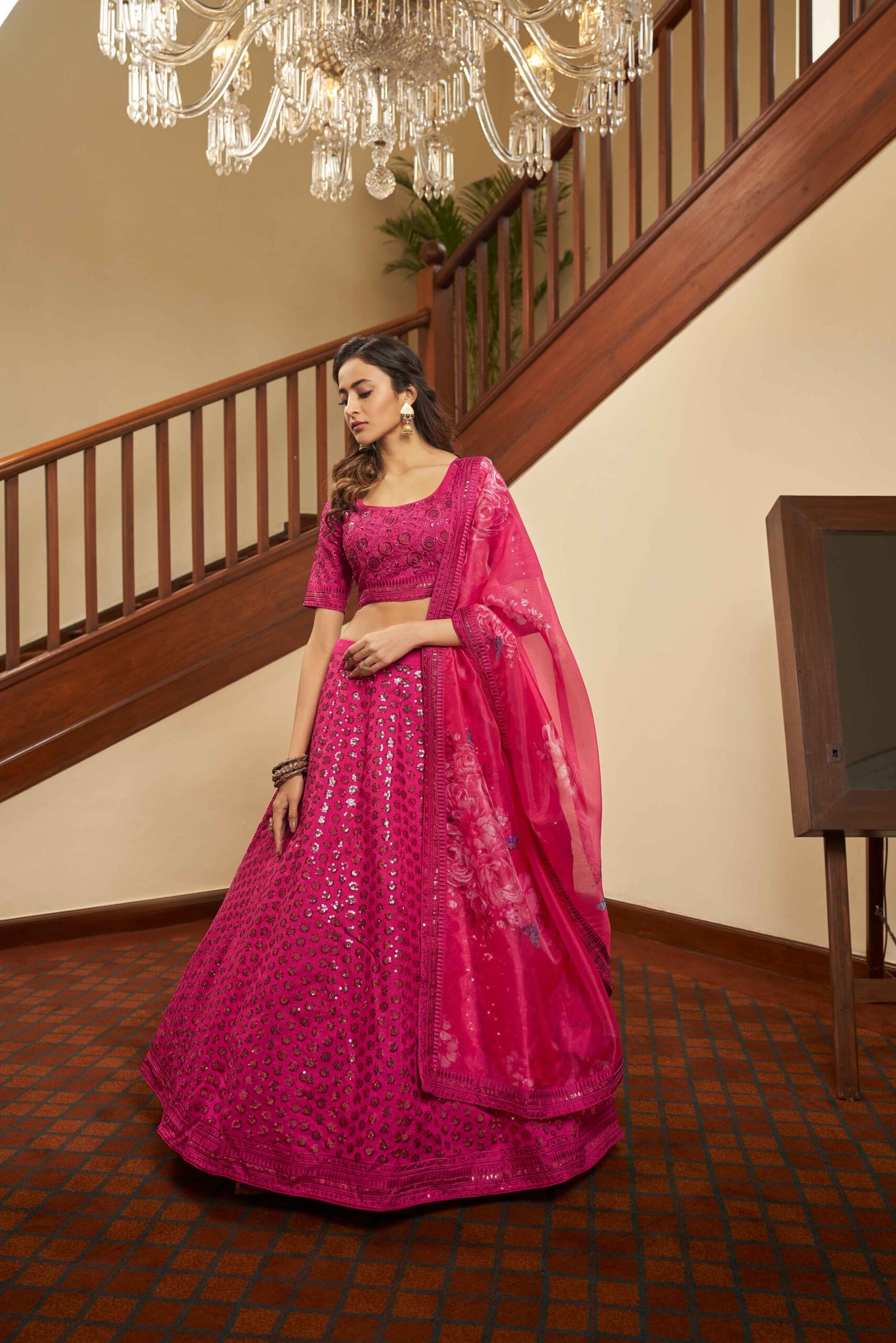 Buy Latest Designer Bridal Embroidered Semi Stitched Lehenga Choli Collection