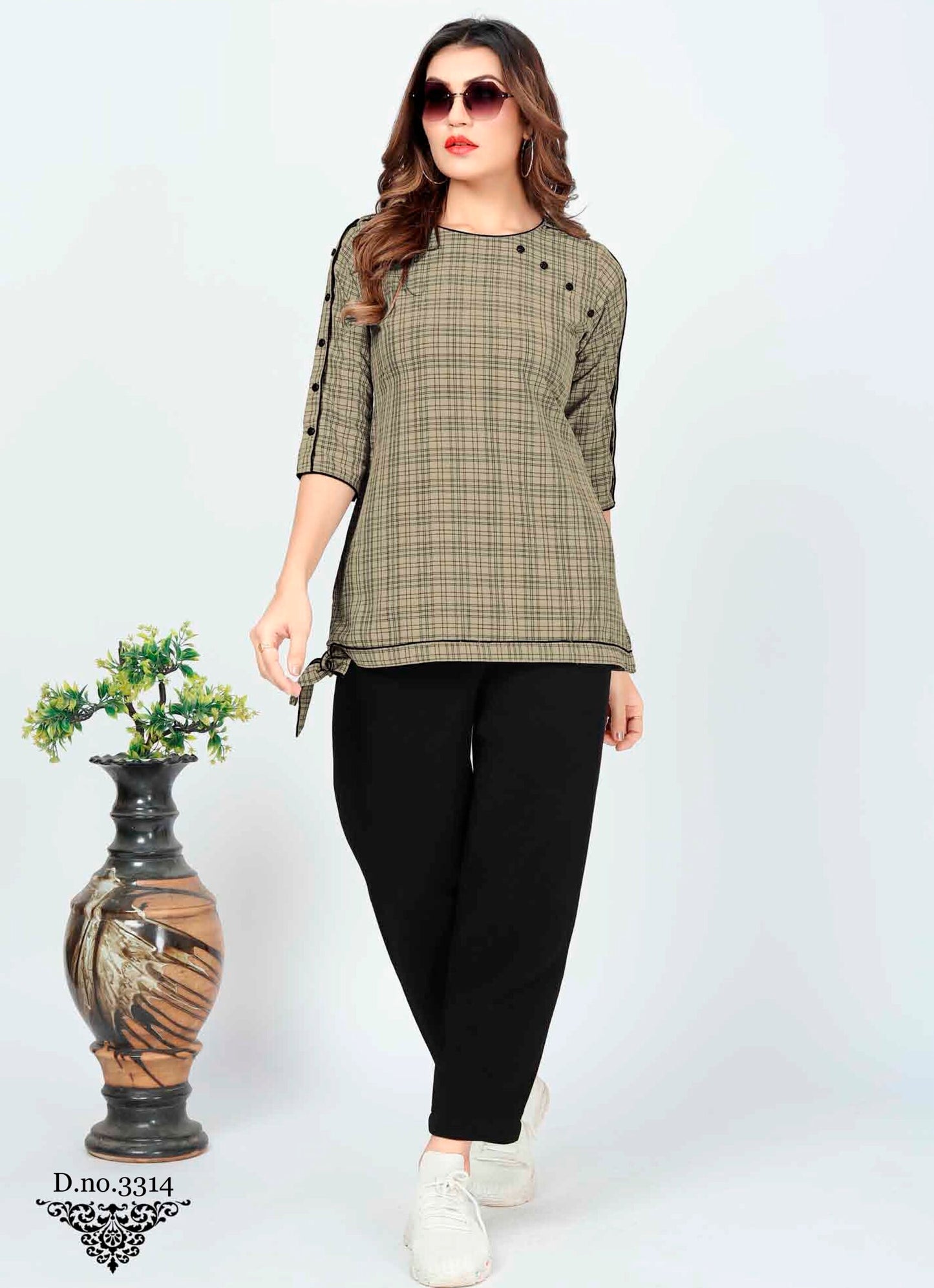 ZEEKHA Casual ready to wear Regular Wome Top (Cream)