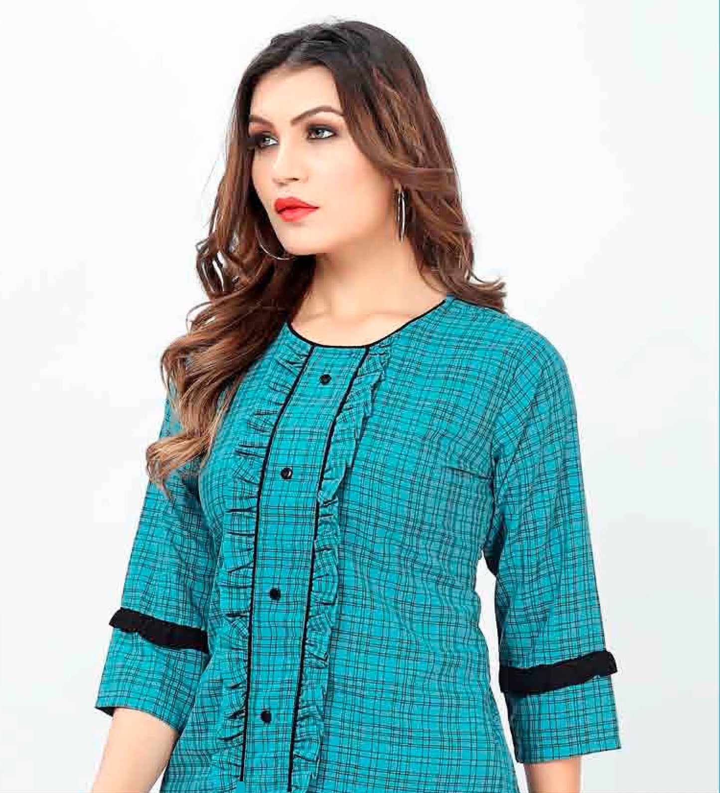 ZEEKHA Casual ready to wear Regular Wome Top (Green)