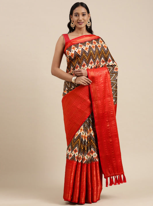 luxurious designer digital print  Soft Kanjivaram silk saree