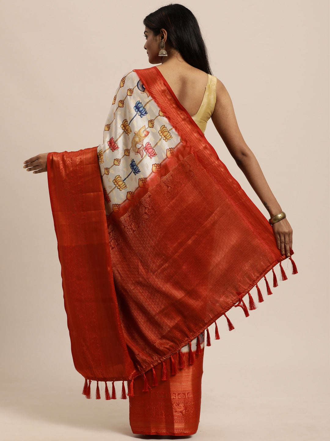 luxurious designer digital print  Soft Kanjivaram silk saree