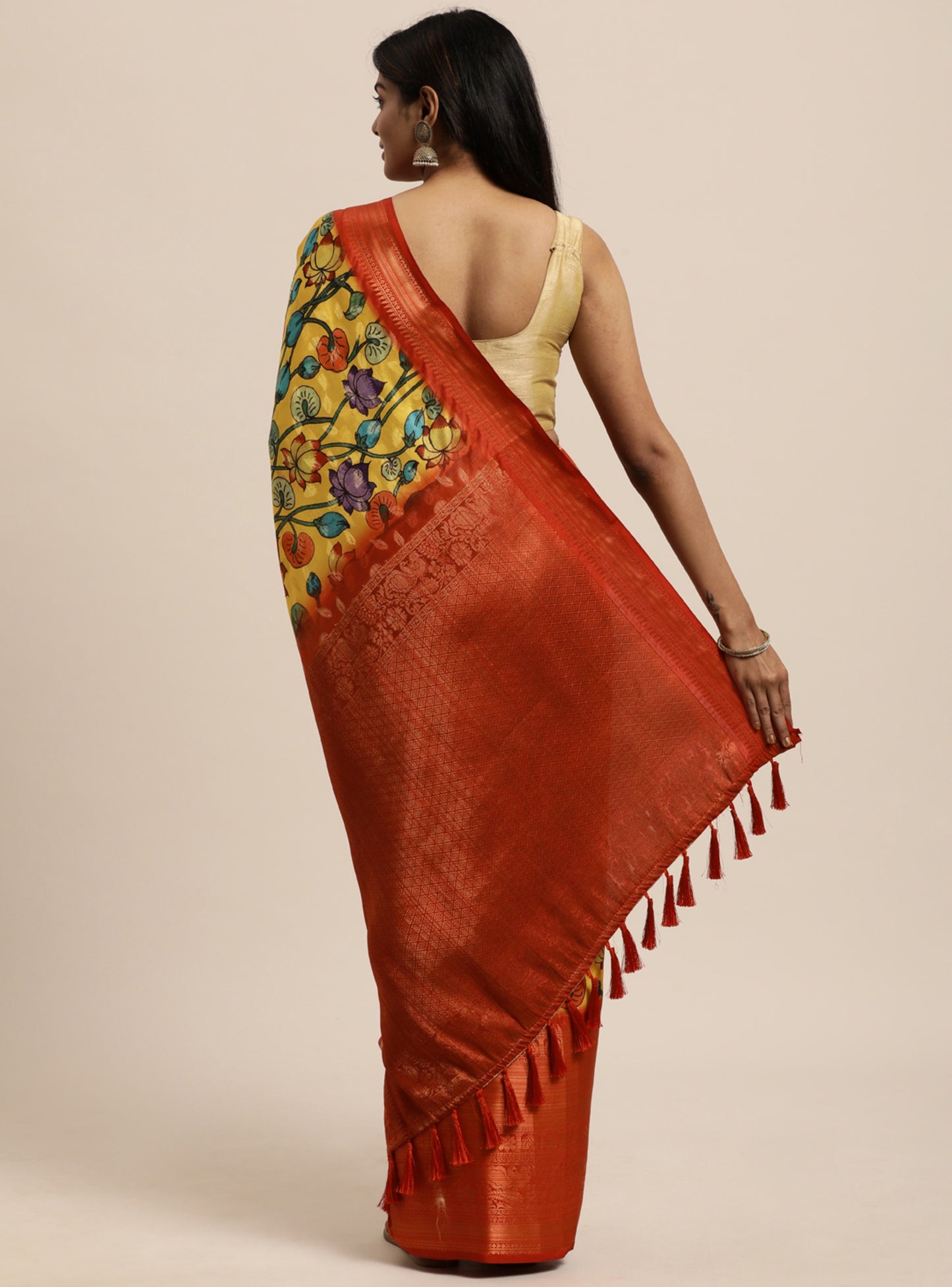 luxurious designer digital print  Soft Kanjivaram silk saree