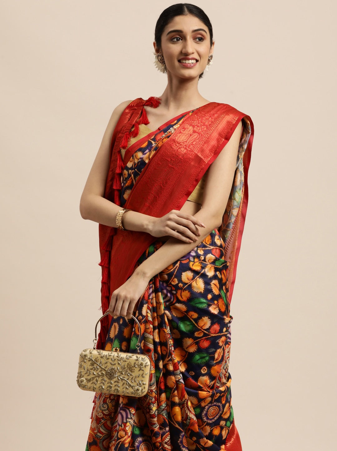 luxurious designer digital print  Soft Kanjivaram silk saree