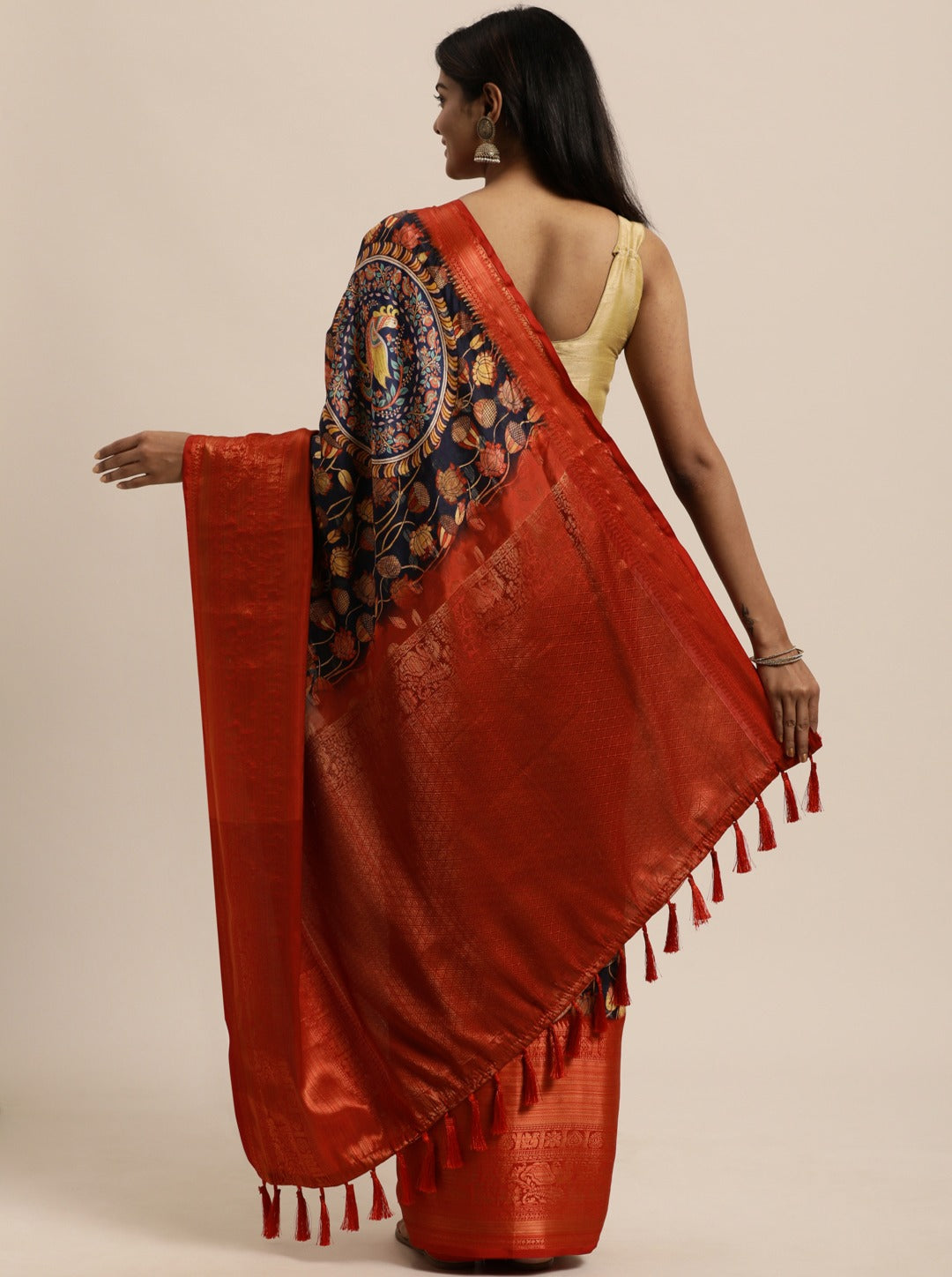 luxurious designer digital print  Soft Kanjivaram silk saree