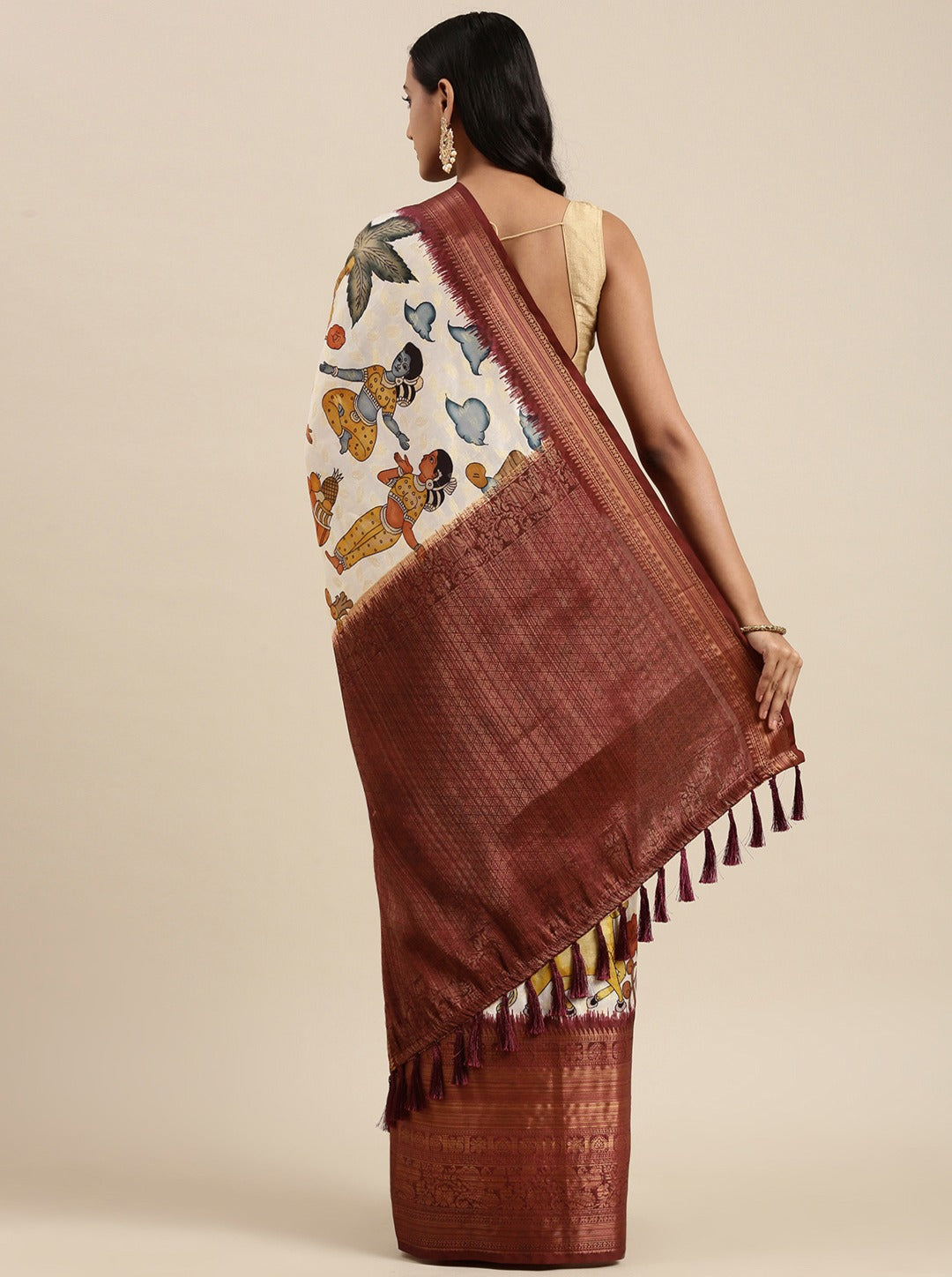 luxurious designer digital print  Soft Kanjivaram silk saree