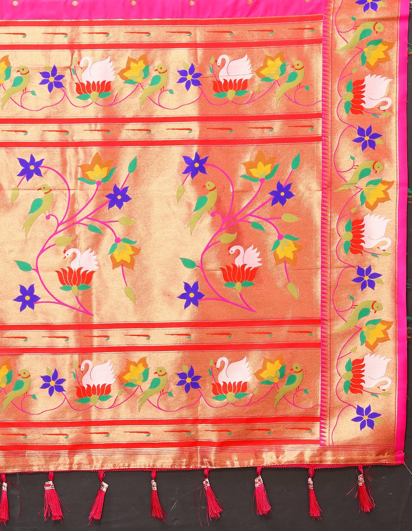 luxurious designer Soft  Paithani  silk saree with Meenakari  weawing design  silk saree