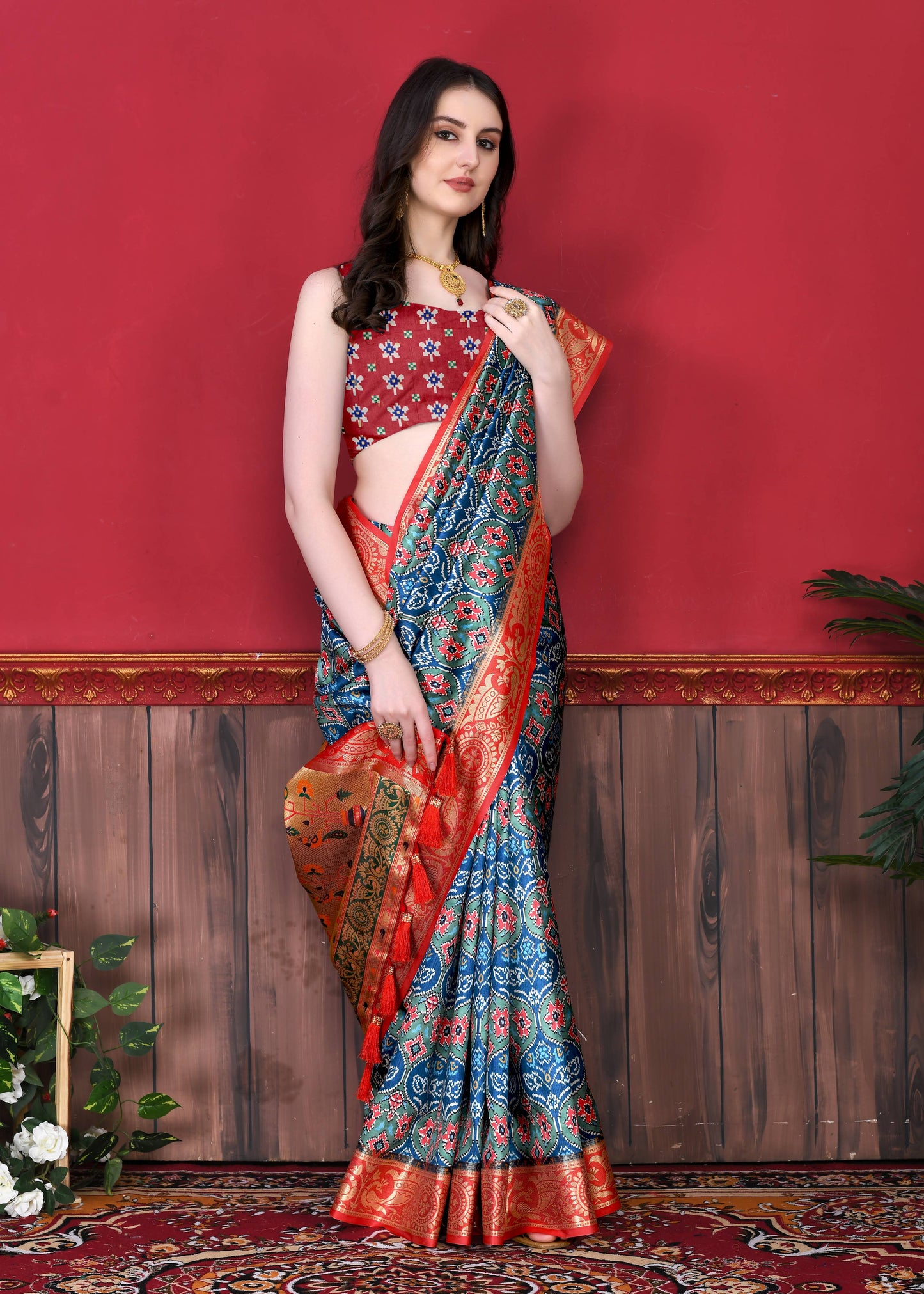 luxurious designer Soft  Pethani silk saree with Patola Print and Rich Zari  silk saree