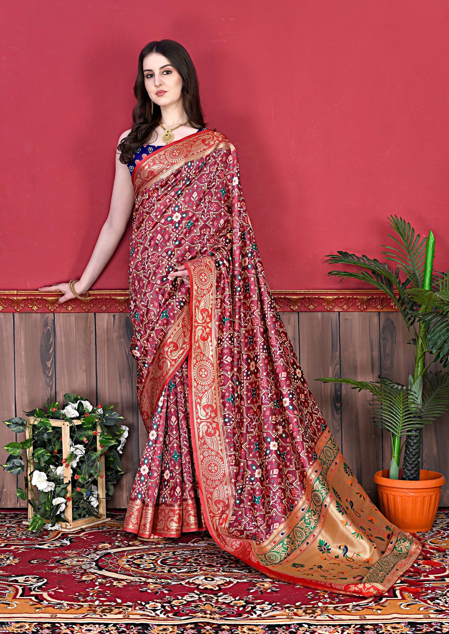 luxurious designer Soft  Pethani silk saree with Patola Print and Rich Zari  silk saree