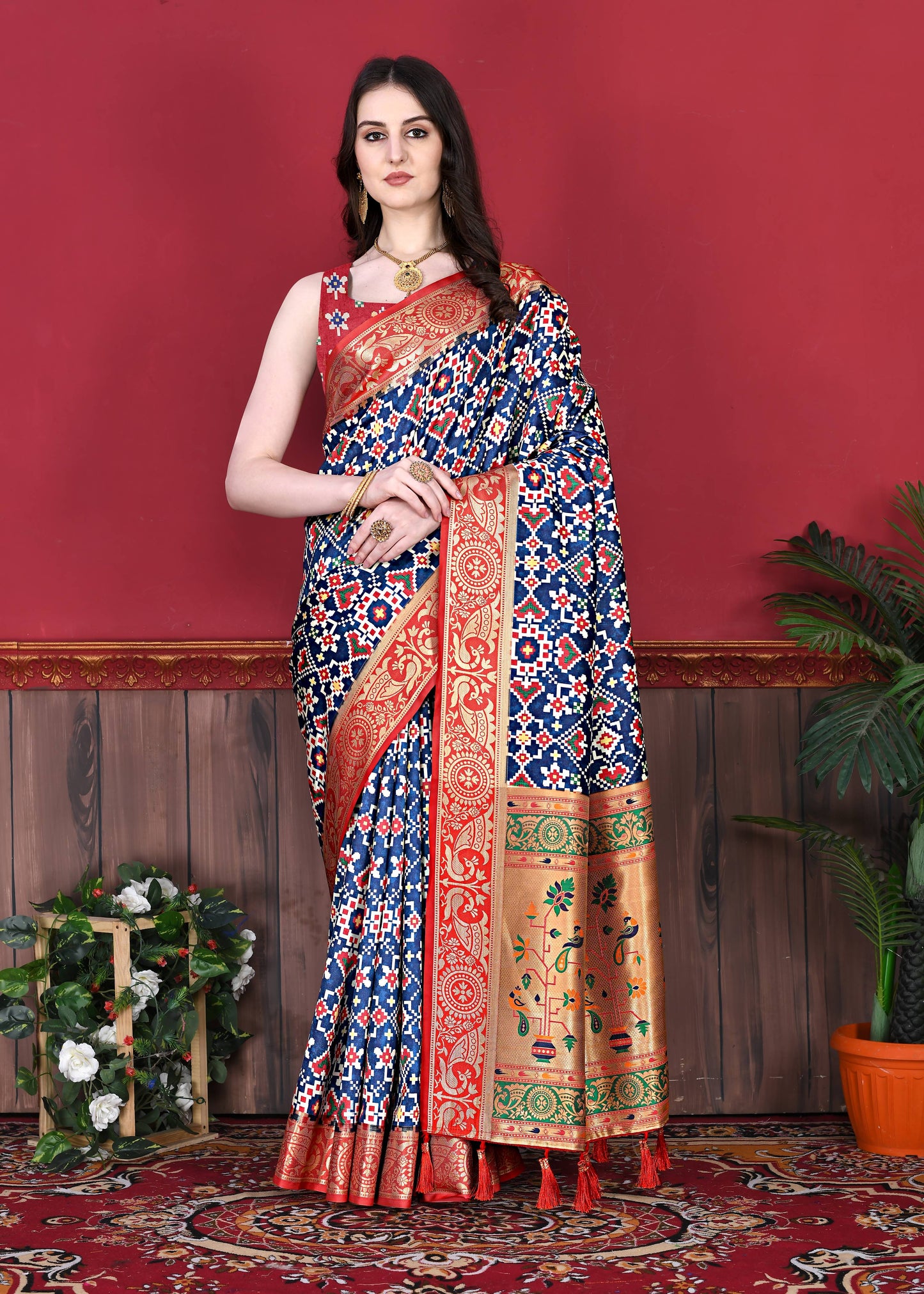 luxurious designer Soft  Pethani silk saree with Patola Print and Rich Zari  silk saree