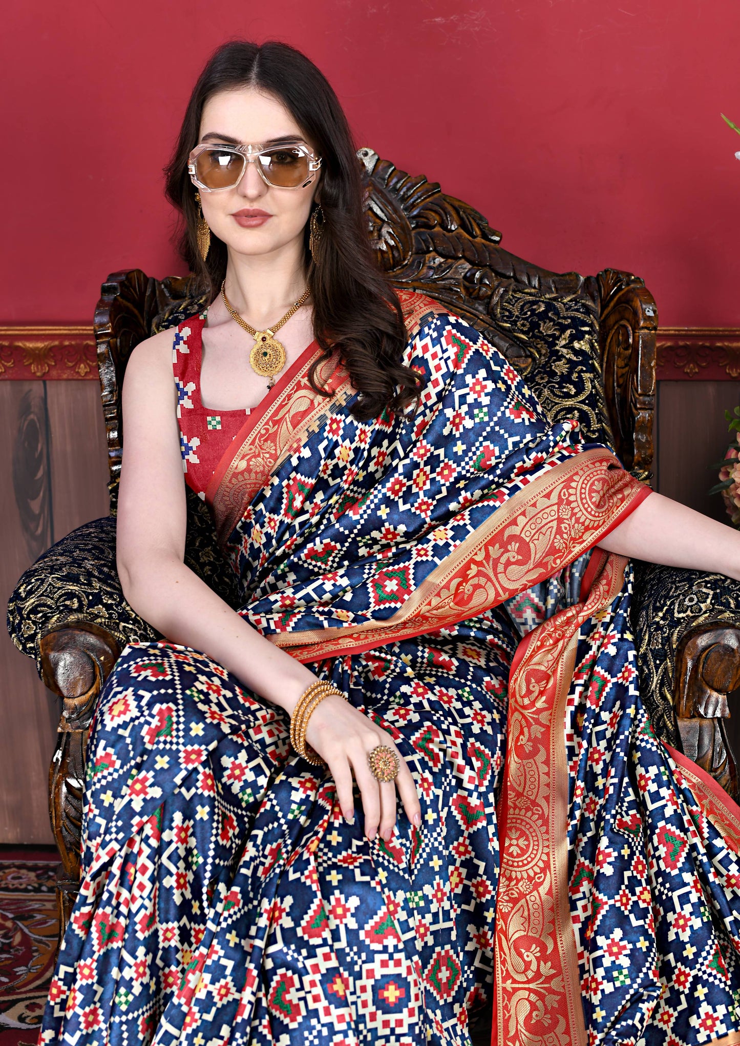 luxurious designer Soft  Pethani silk saree with Patola Print and Rich Zari  silk saree