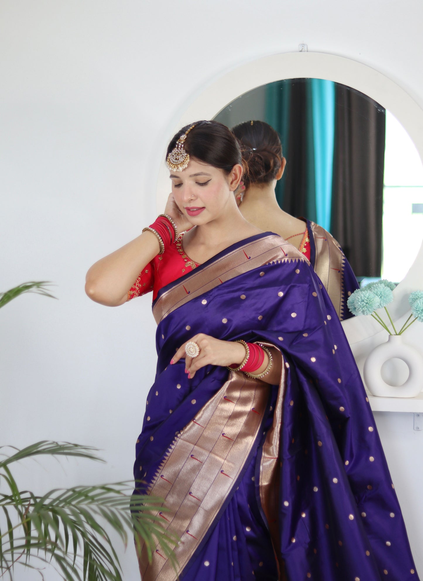 luxurious designer Soft  Paithani  silk saree with zari  weawing design  and  Rich Meenakari  weawing  silk saree