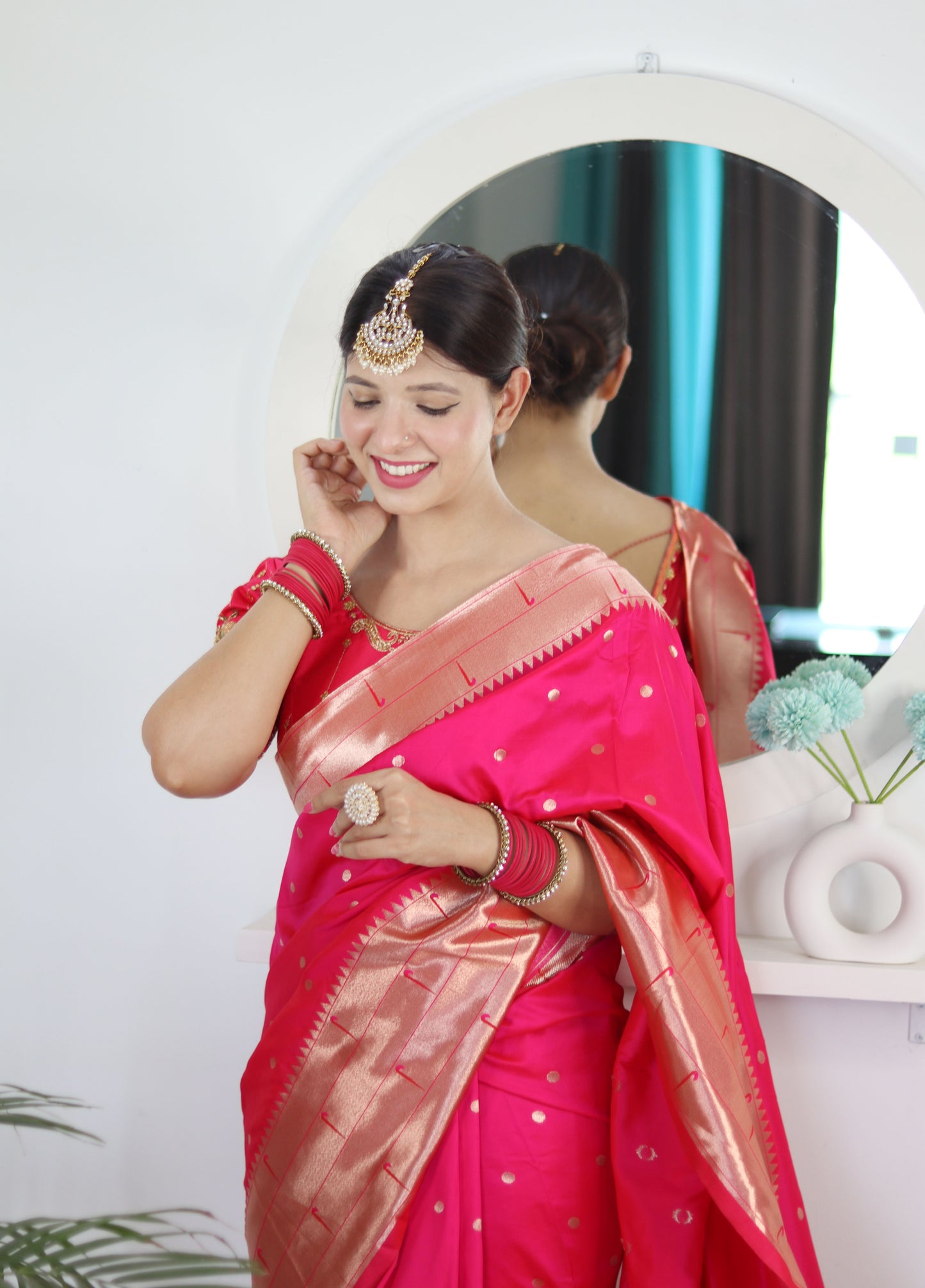 luxurious designer Soft  Paithani  silk saree with zari  weawing design  and  Rich Meenakari  weawing  silk saree