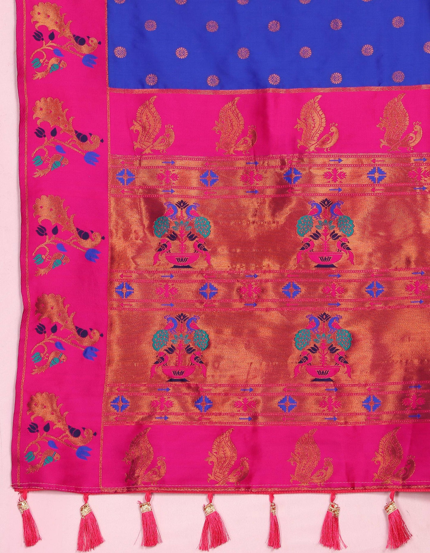 luxurious designer Soft  Paithani  silk saree with zari  weawing design  and  Rich Meenakari  weawing  silk saree