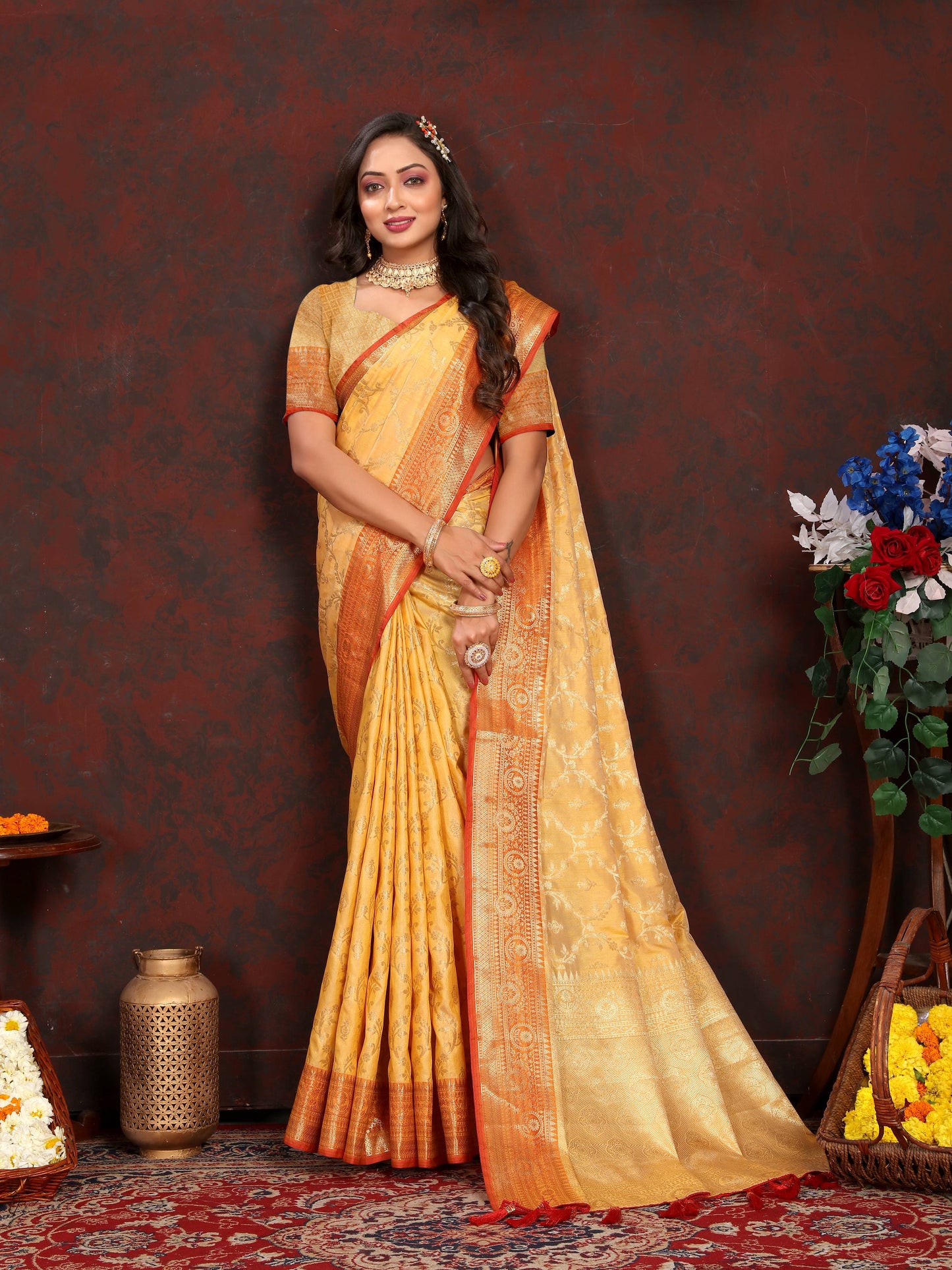 luxurious designer Women's Soft  katan  silk saree with  zari weawing design  and Rich Zari weawing silk saree