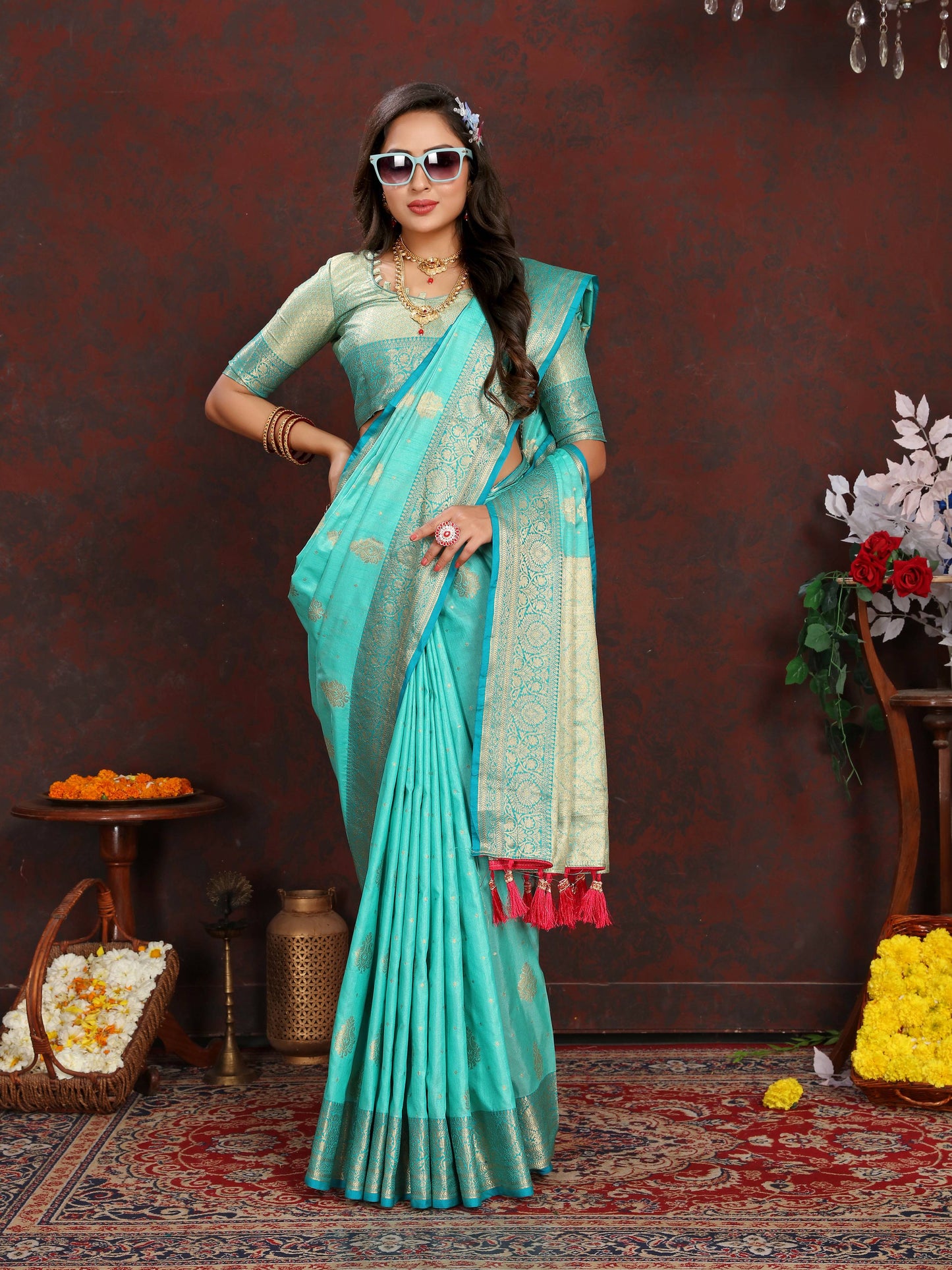 luxurious designer Women's Soft  katan  silk saree with  zari weawing design  and Rich Zari weawing silk saree