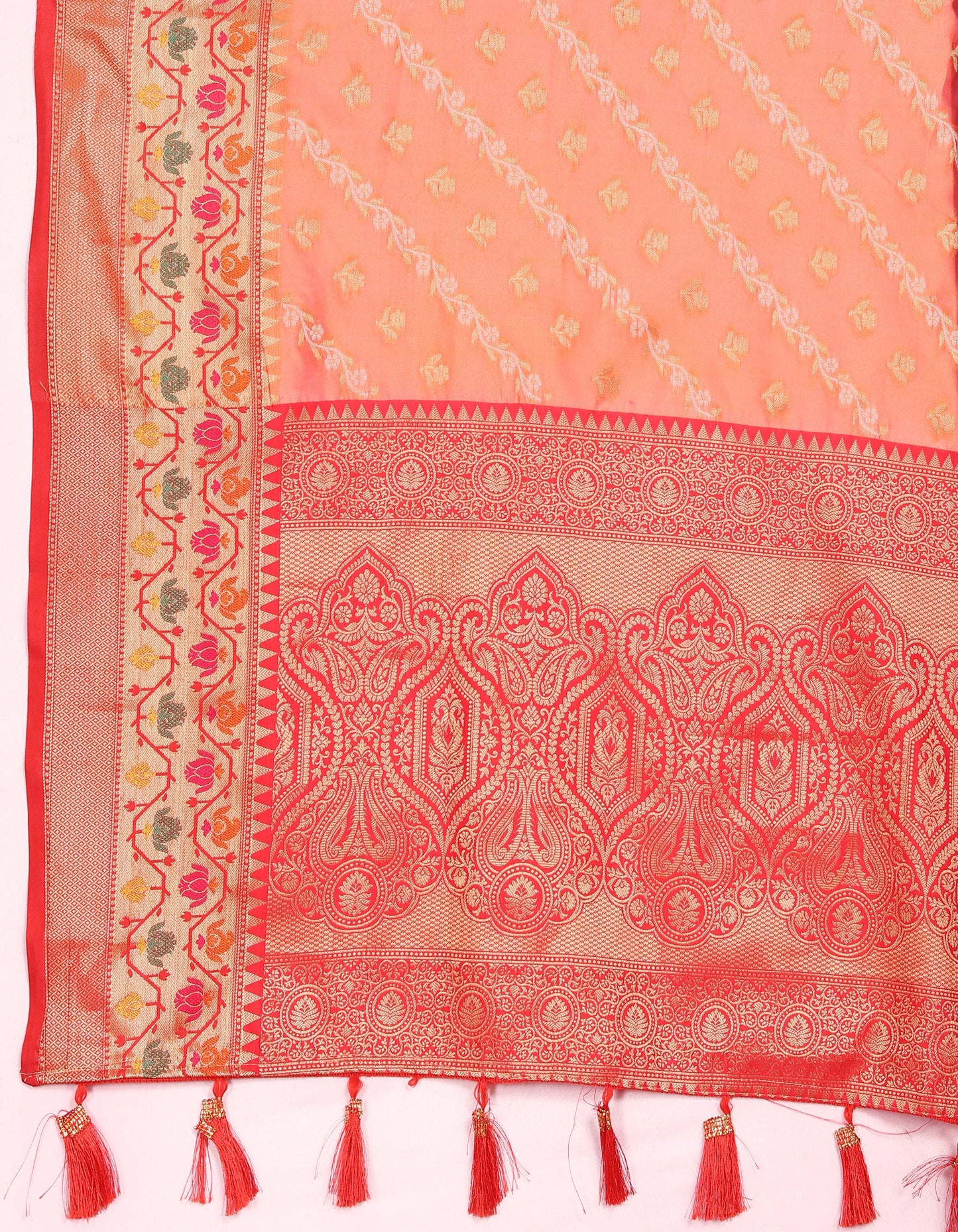 luxurious designer Women's Soft  Organza silk saree with Meenakari  weawing design  and  Rich Meenakari  weawing silk saree