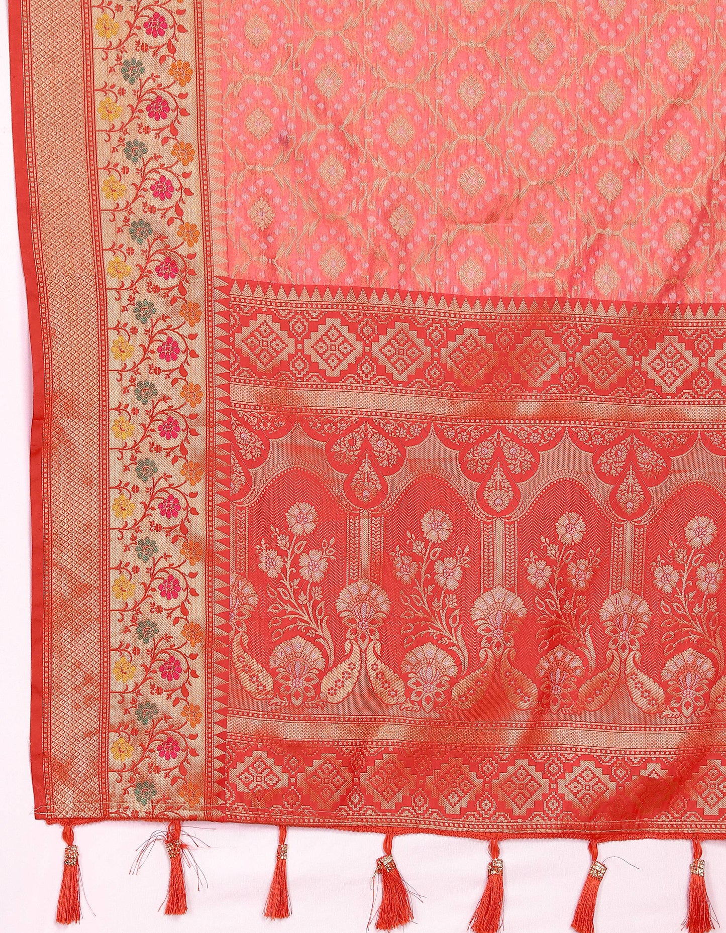 luxurious designer Women's Soft  Organza silk saree with Meenakari  weawing design  and  Rich Meenakari  weawing silk saree