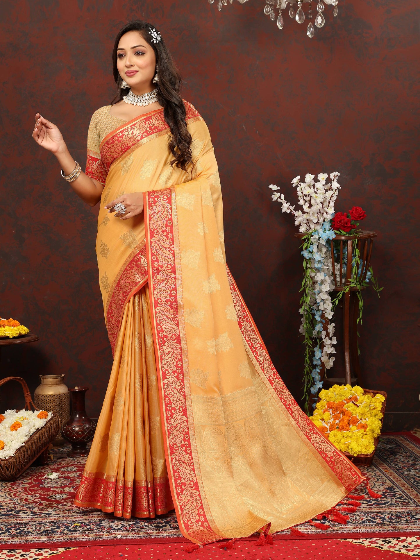 luxurious designer Women's Soft Cotton saree with zari  weawing design  and Rich Zari weawing silk saree