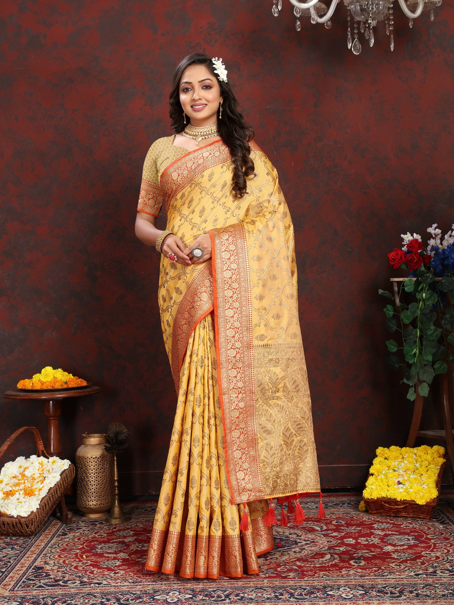 luxurious designer Women's Soft  katan silk saree with zari weawing design  and  Rich Zari weawing silk saree