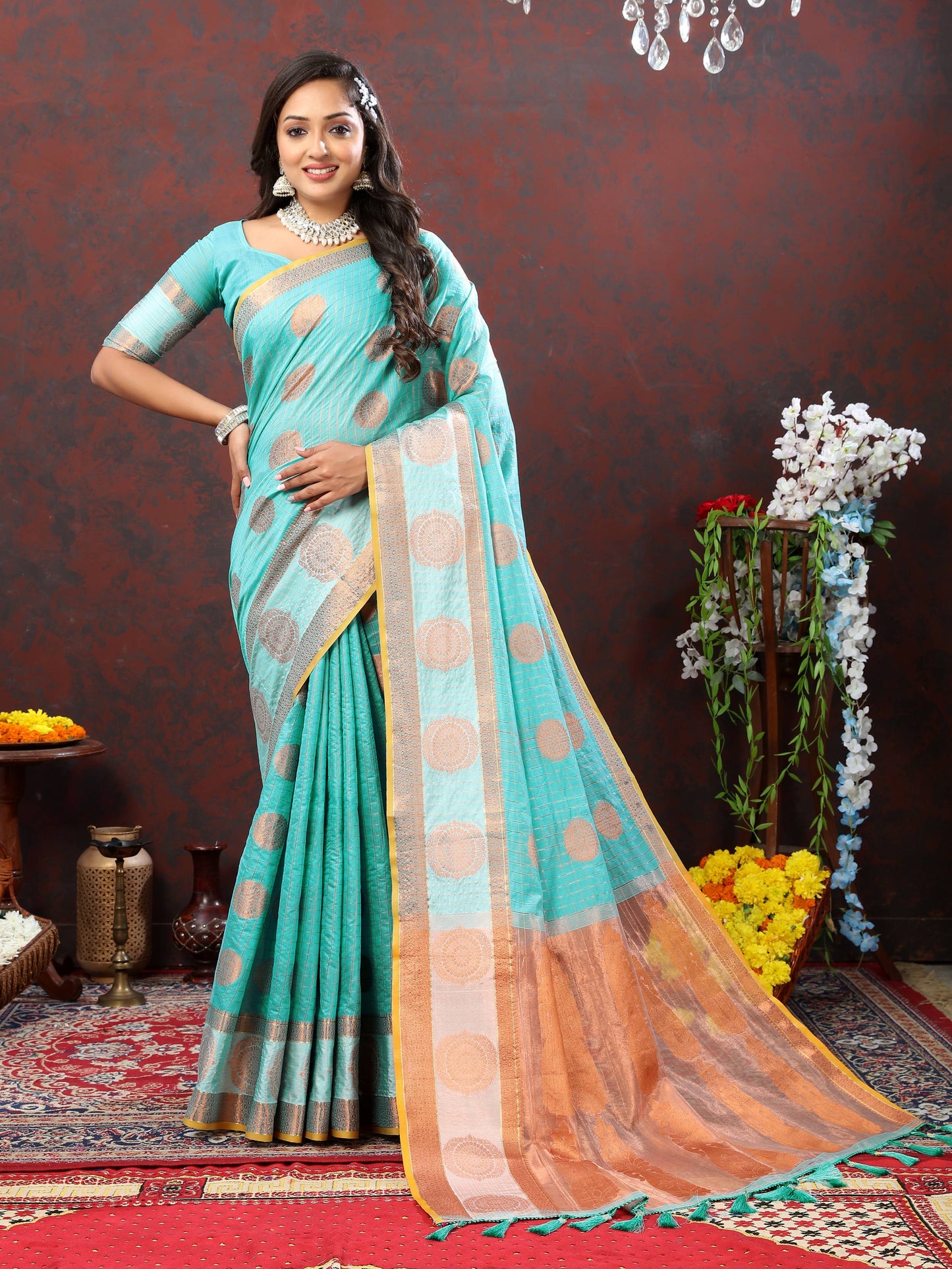 luxurious designer Women's Soft Cotton saree with zari  weawing design  and Rich Zari weawing silk saree