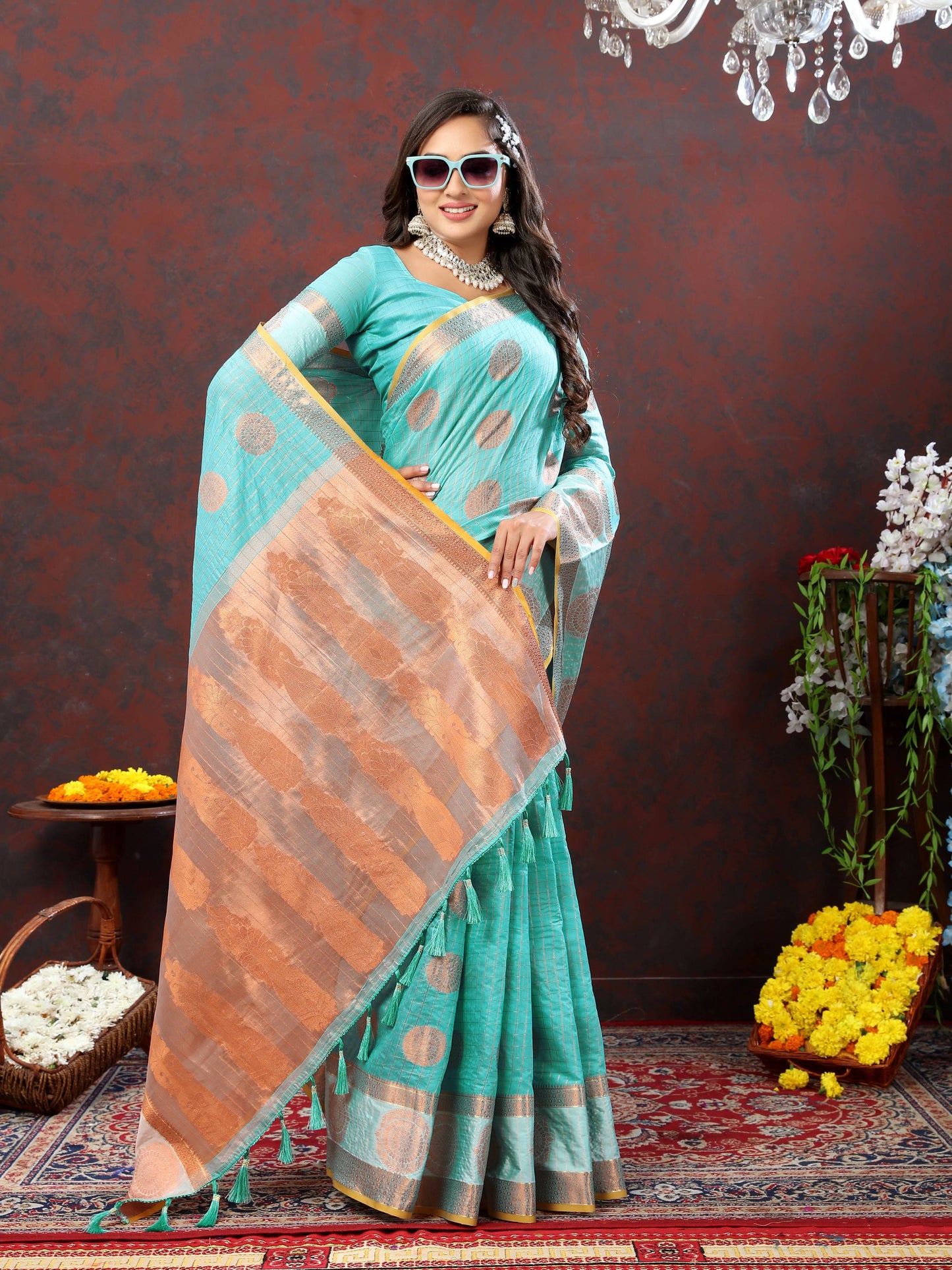 luxurious designer Women's Soft Cotton saree with zari  weawing design  and Rich Zari weawing silk saree