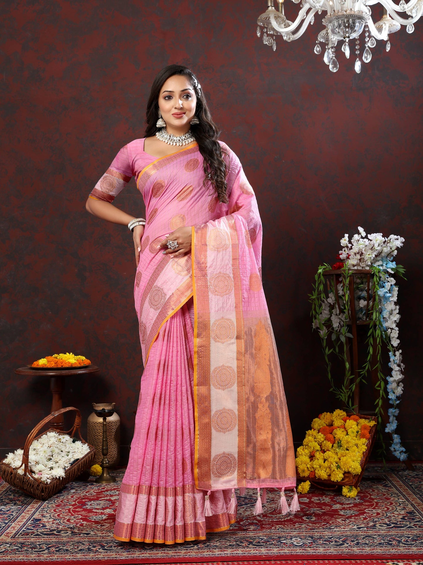 luxurious designer Women's Soft Cotton saree with zari  weawing design  and Rich Zari weawing silk saree