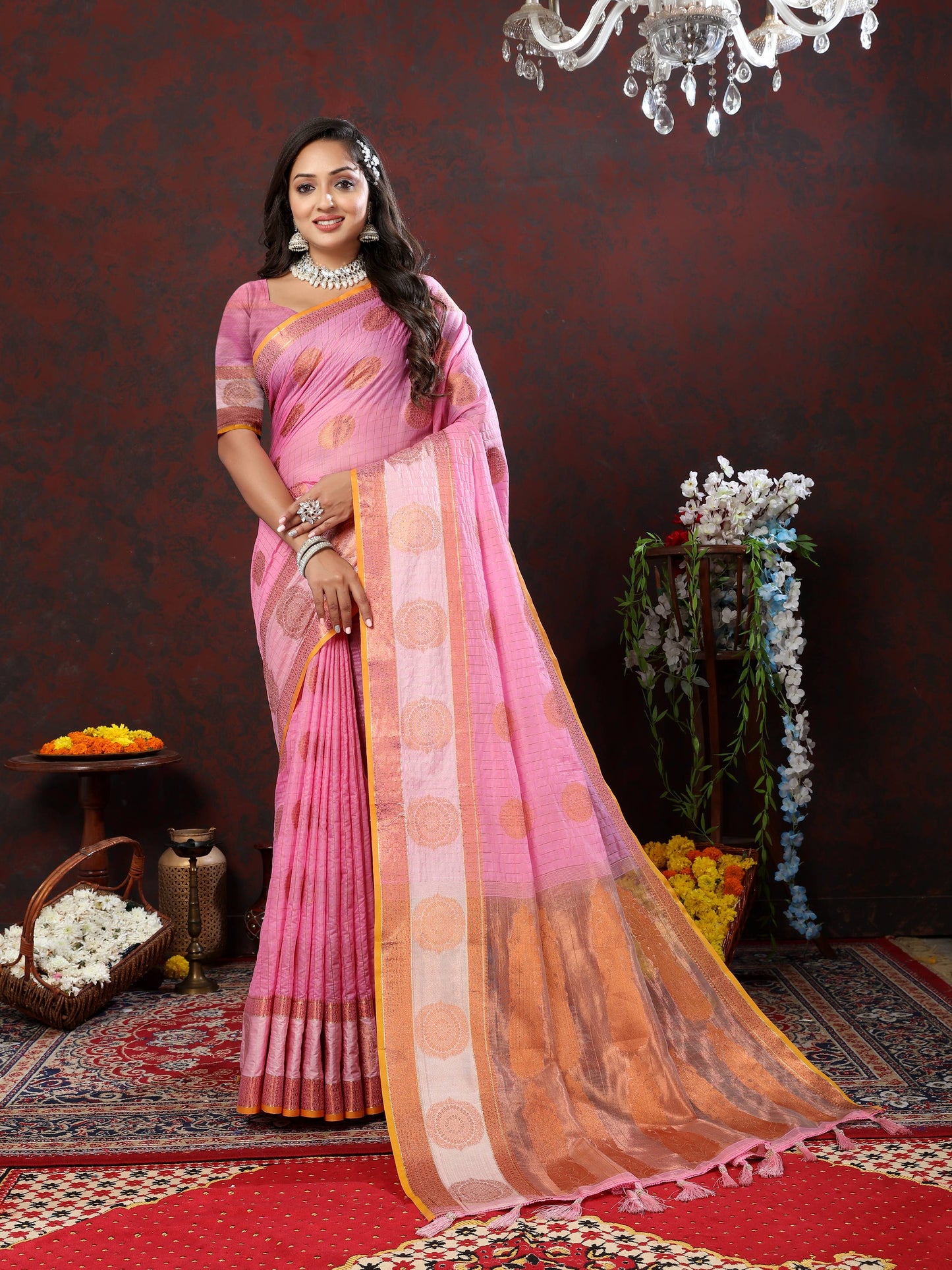 luxurious designer Women's Soft Cotton saree with zari  weawing design  and Rich Zari weawing silk saree