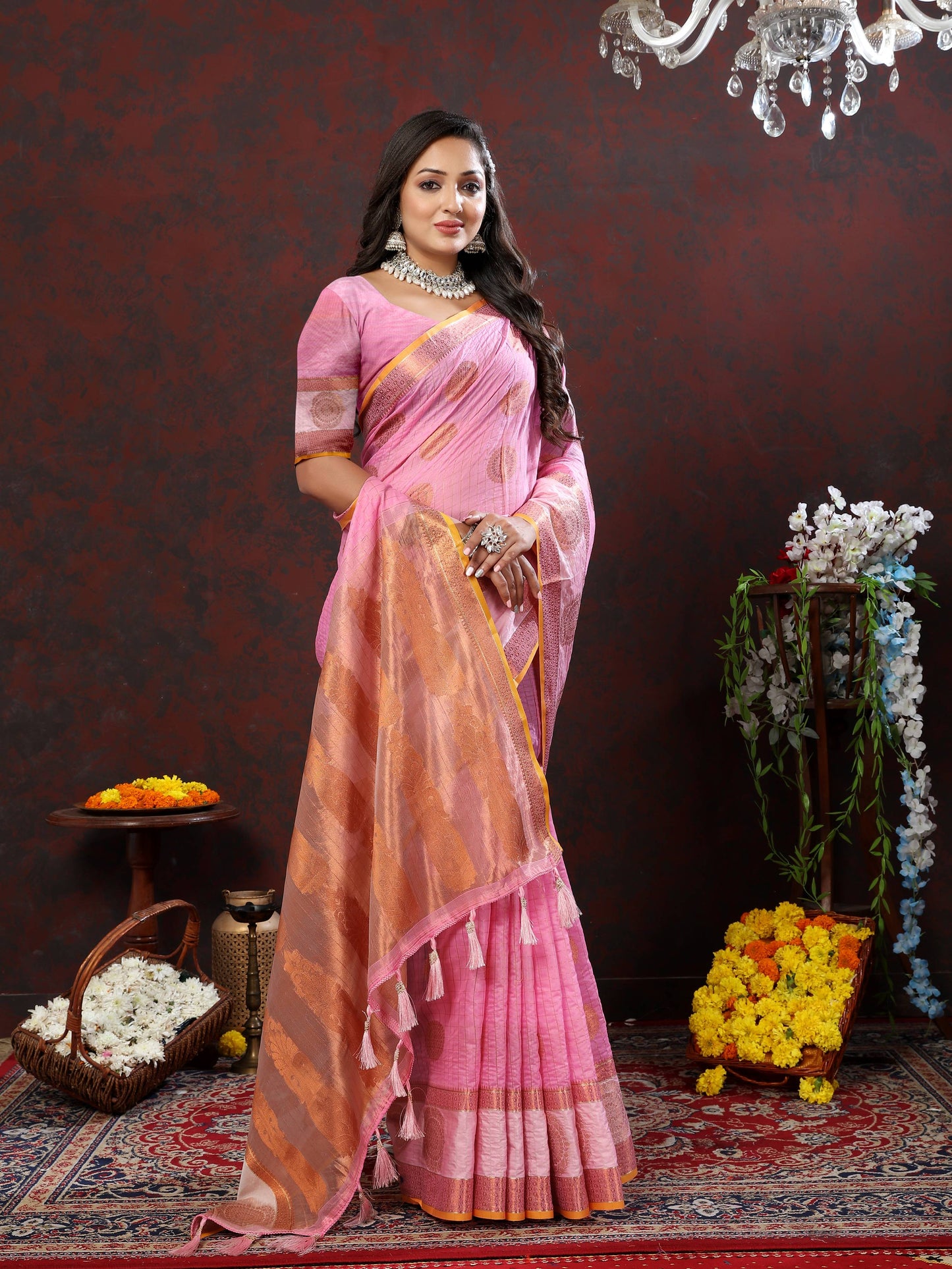 luxurious designer Women's Soft Cotton saree with zari  weawing design  and Rich Zari weawing silk saree