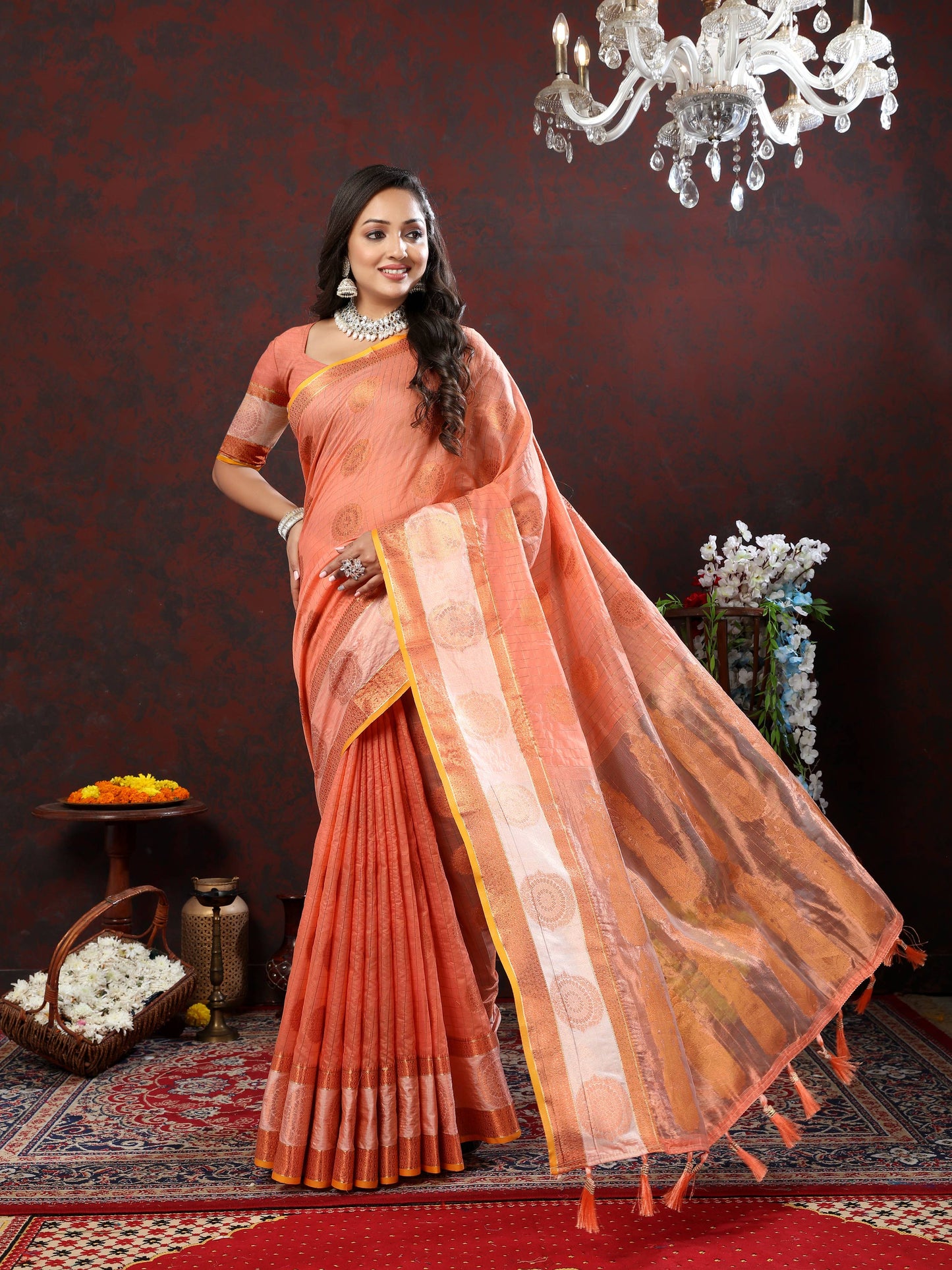 luxurious designer Women's Soft Cotton saree with zari  weawing design  and Rich Zari weawing silk saree