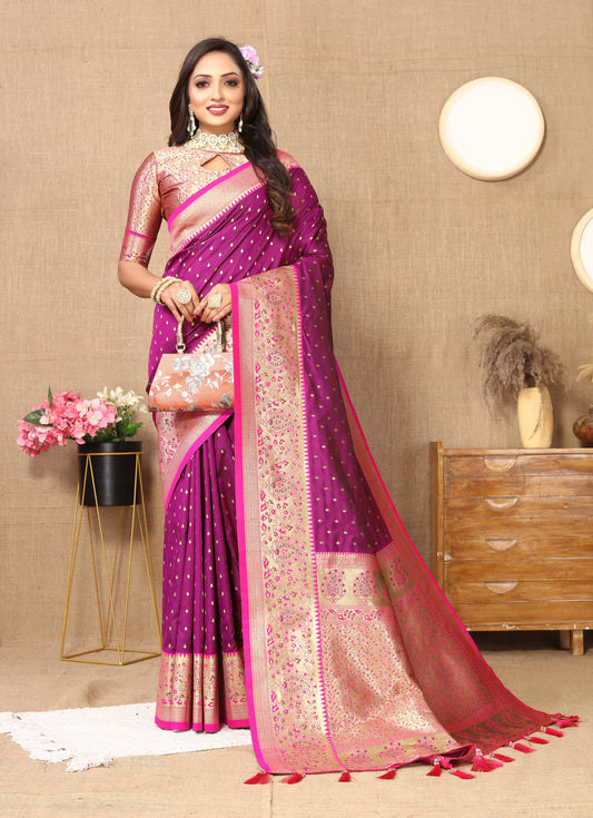 luxurious designer Women's Soft  silk saree with zari weawing design  and  Rich Zari weawing silk saree