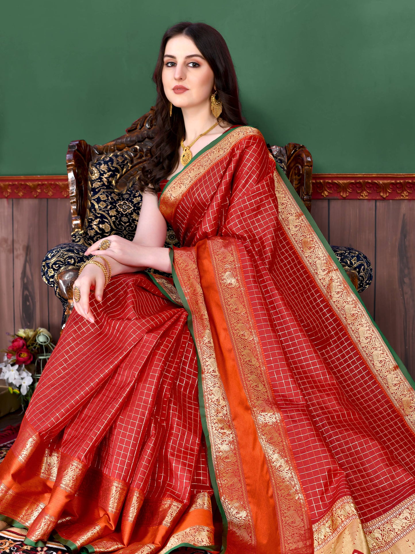 luxurious designer Women's Soft  silk saree with zari weawing design silk saree