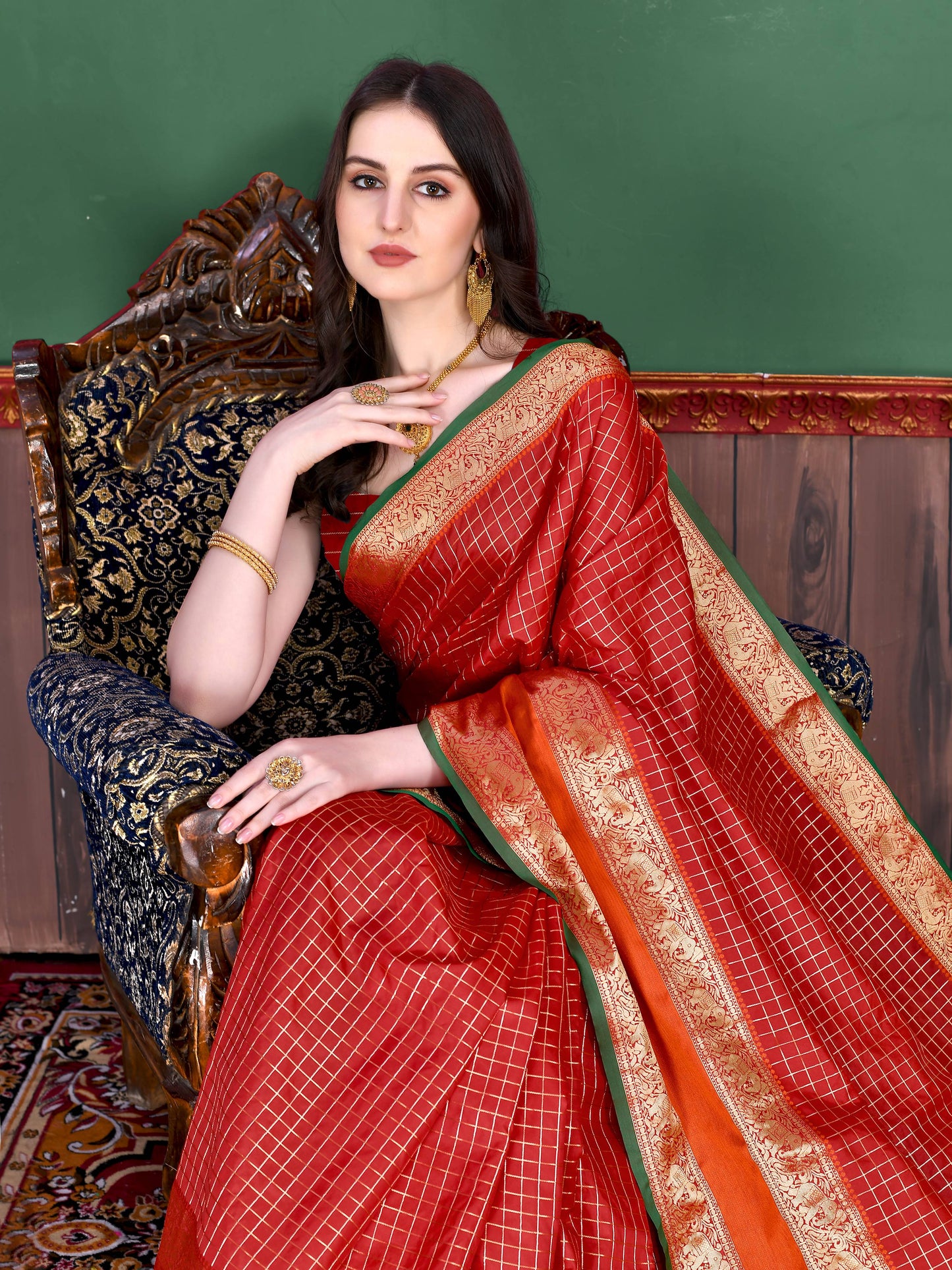 luxurious designer Women's Soft  silk saree with zari weawing design silk saree