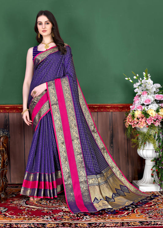 luxurious designer Women's Soft  silk saree with zari weawing design silk saree