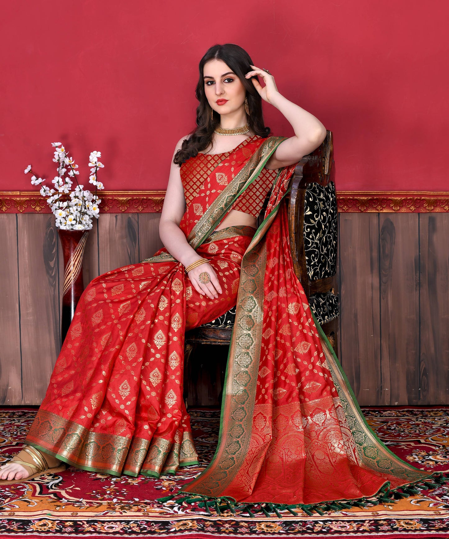 luxurious designer Women's Soft  silk saree with zari weawing design silk saree