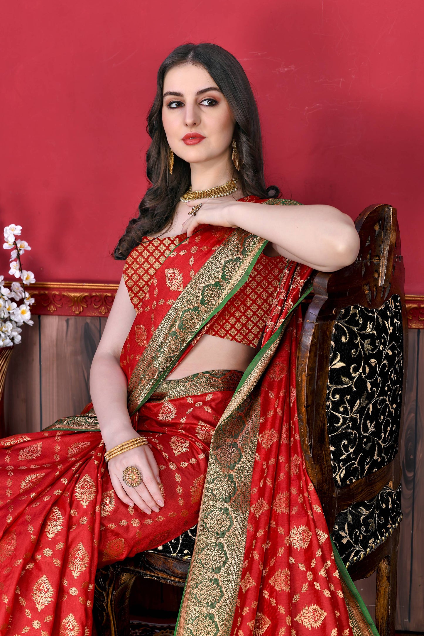 luxurious designer Women's Soft  silk saree with zari weawing design silk saree