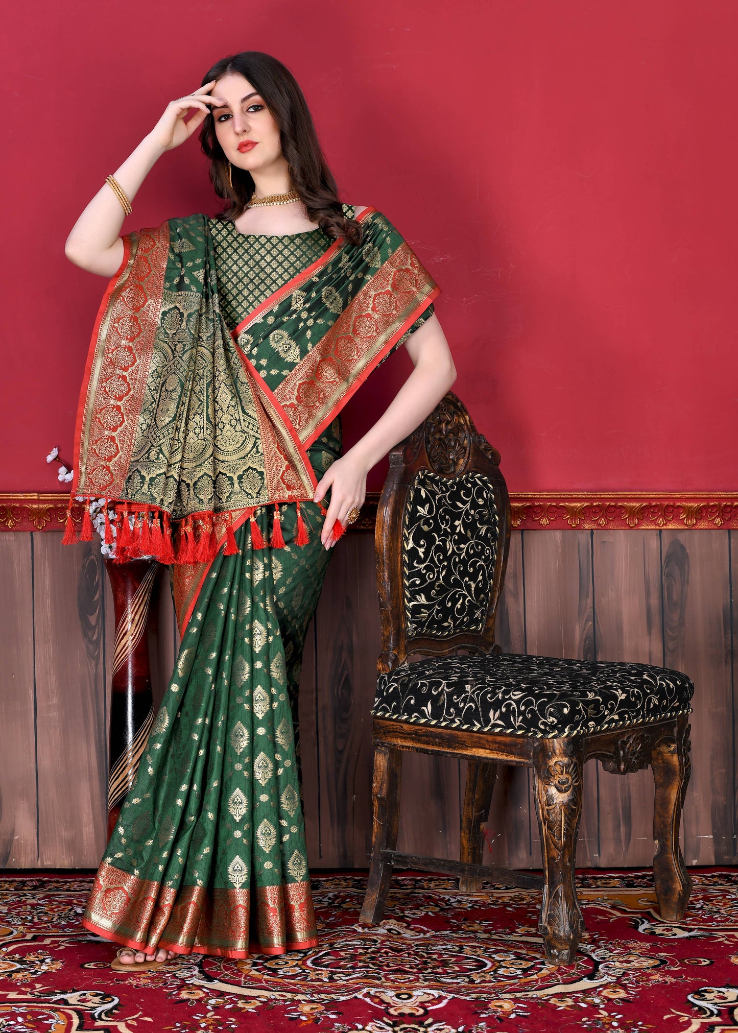 luxurious designer Women's Soft  silk saree with zari weawing design silk saree