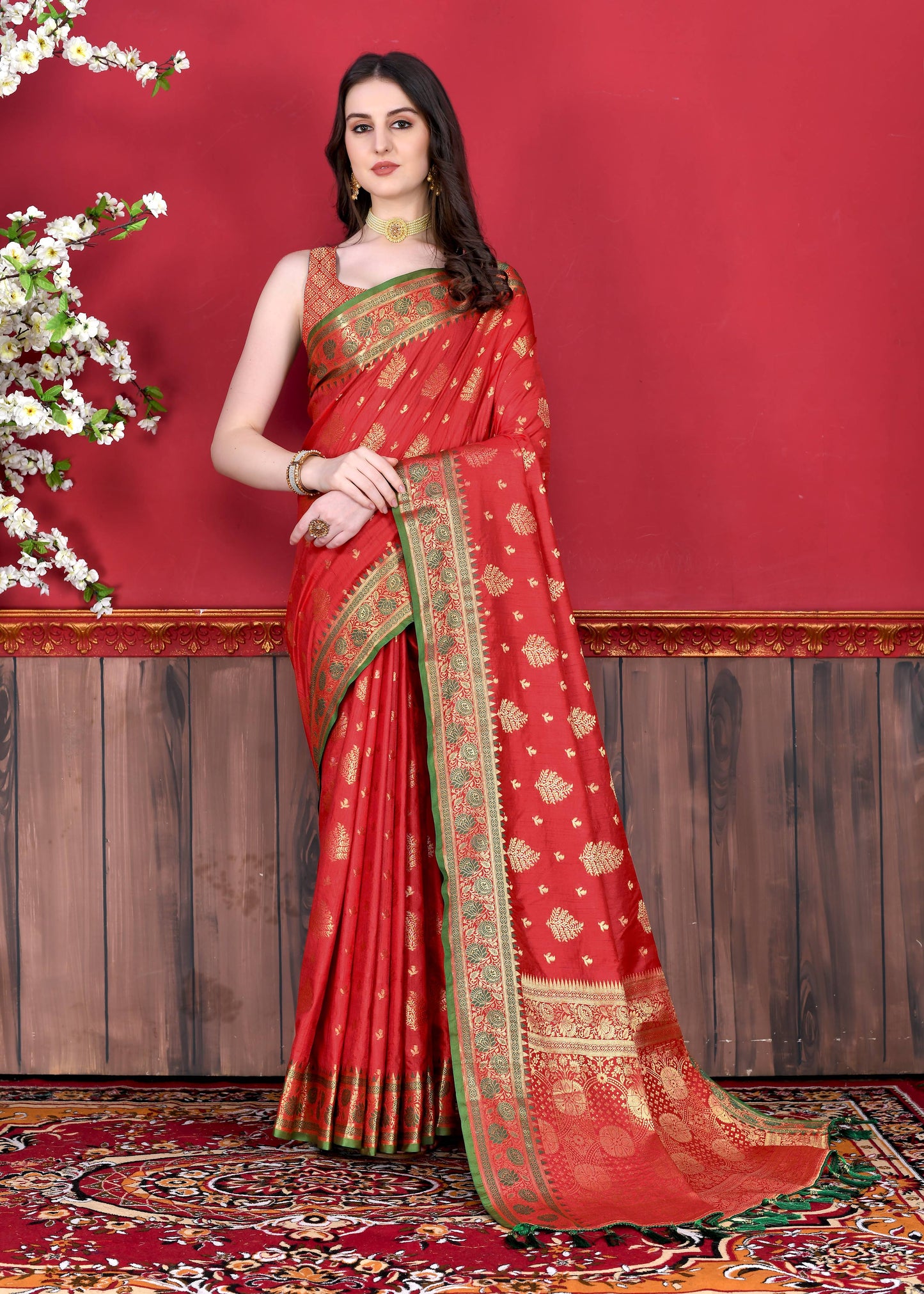 luxurious designer Women's Soft  silk saree with zari weawing design silk saree