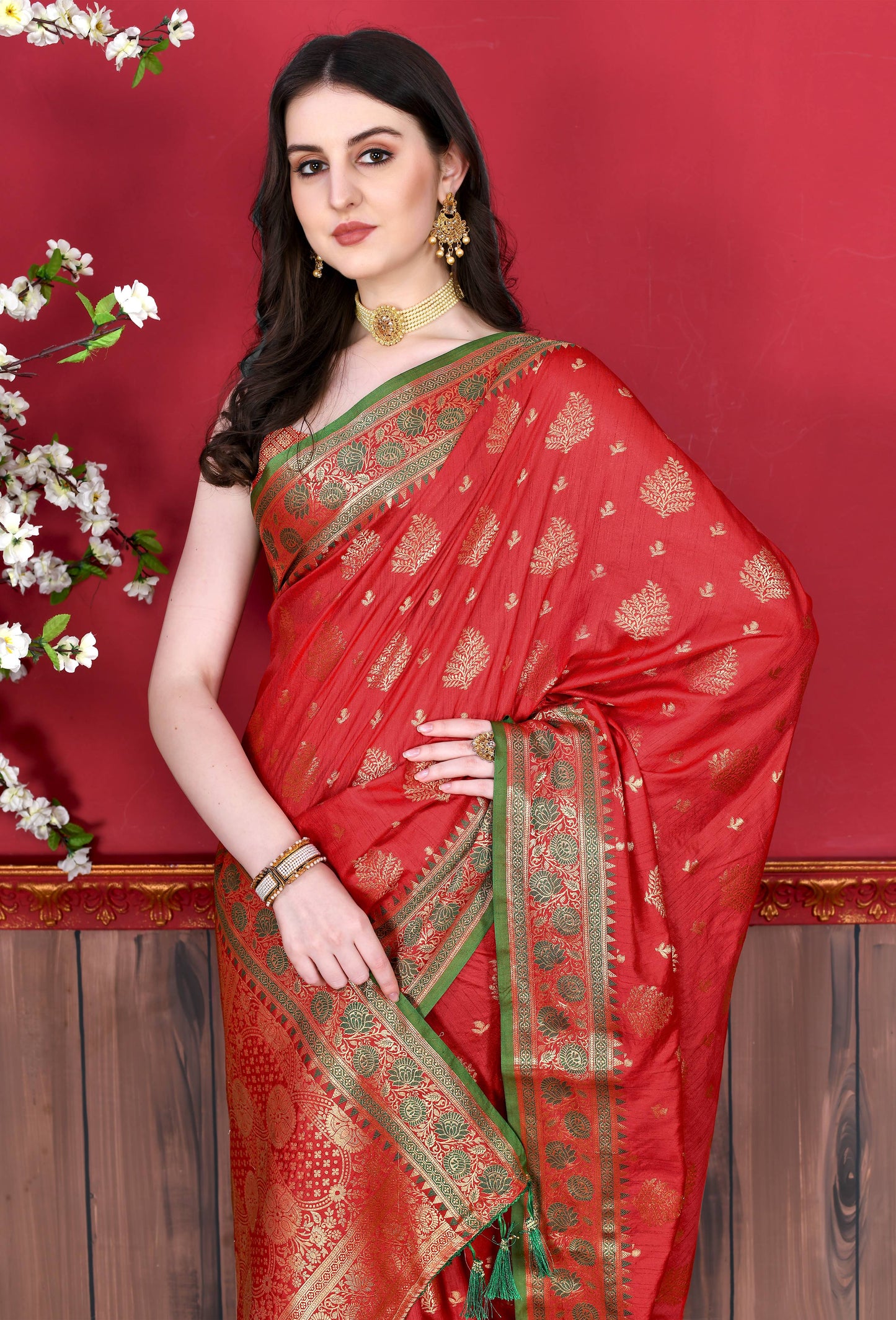 luxurious designer Women's Soft  silk saree with zari weawing design silk saree