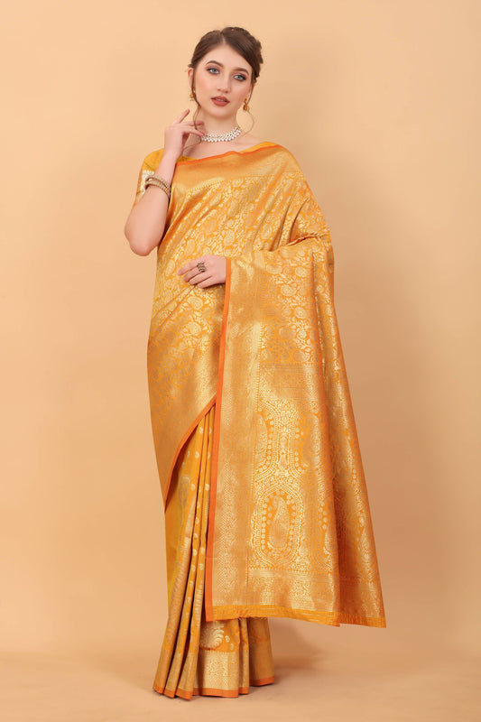 luxurious designer Women's Soft Silk saree with zari  weawing design  and Rich Zari weawing silk saree