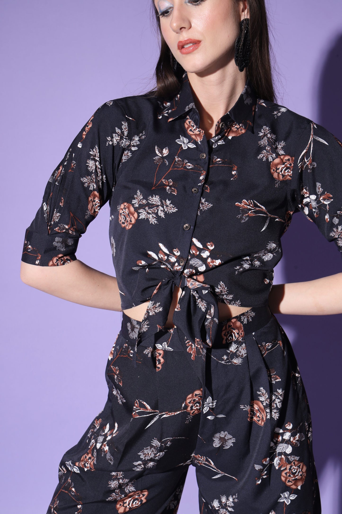 Beautiful Floral Printed Shirt With Trousers-SUCOD-01