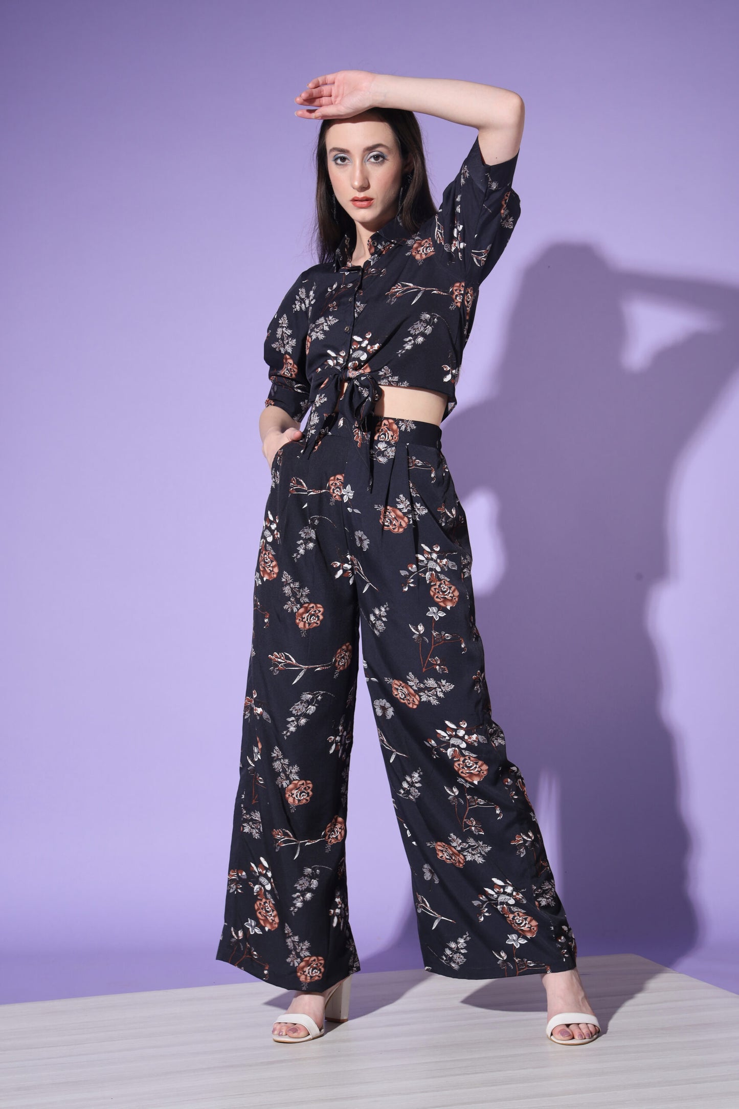 Beautiful Floral Printed Shirt With Trousers-SUCOD-01