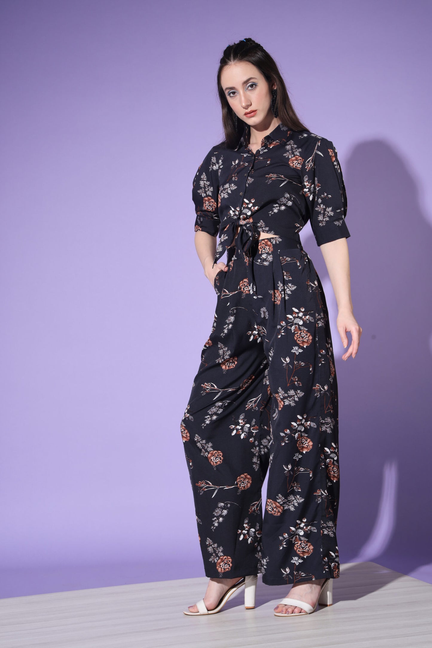 Beautiful Floral Printed Shirt With Trousers-SUCOD-01