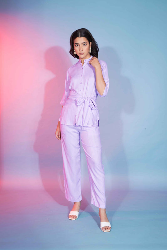 Lavender Viscose Rayon Ready To Wear Co-Ords Set Collection-SUCOD-01