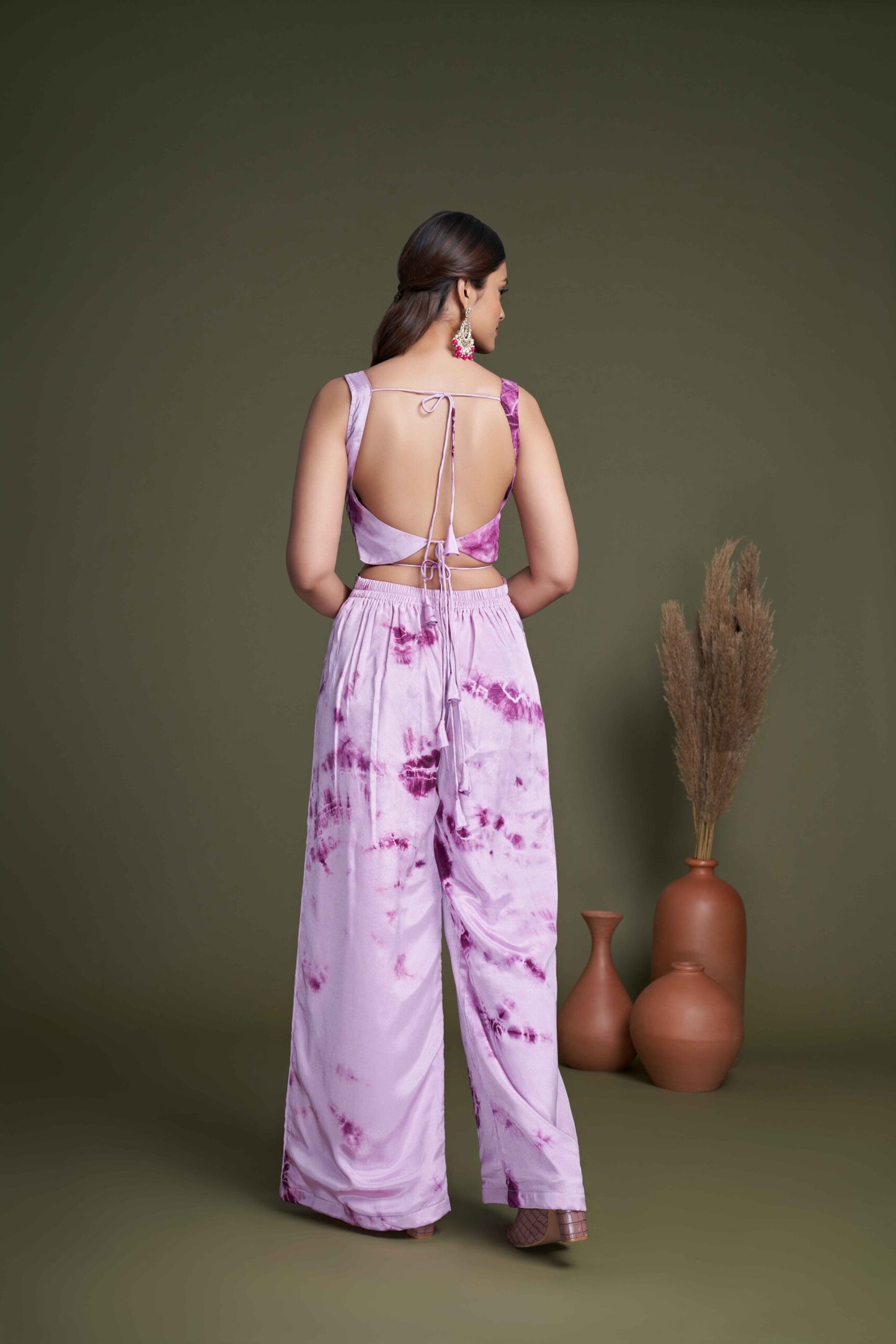 Purple Silk Traditional Indian Ethnic Koti Style Palazzo Collection