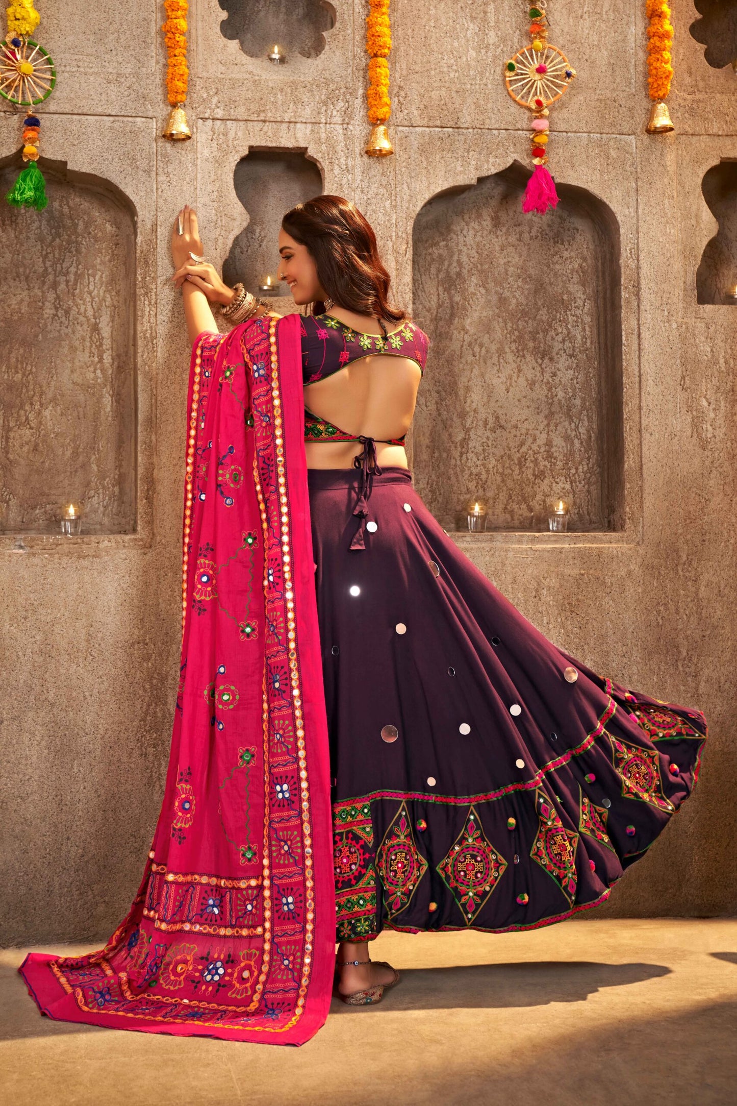 Best Exclusive Embroidered With Mirror Work Navratri Chaniya Choli-SSBIKLL01