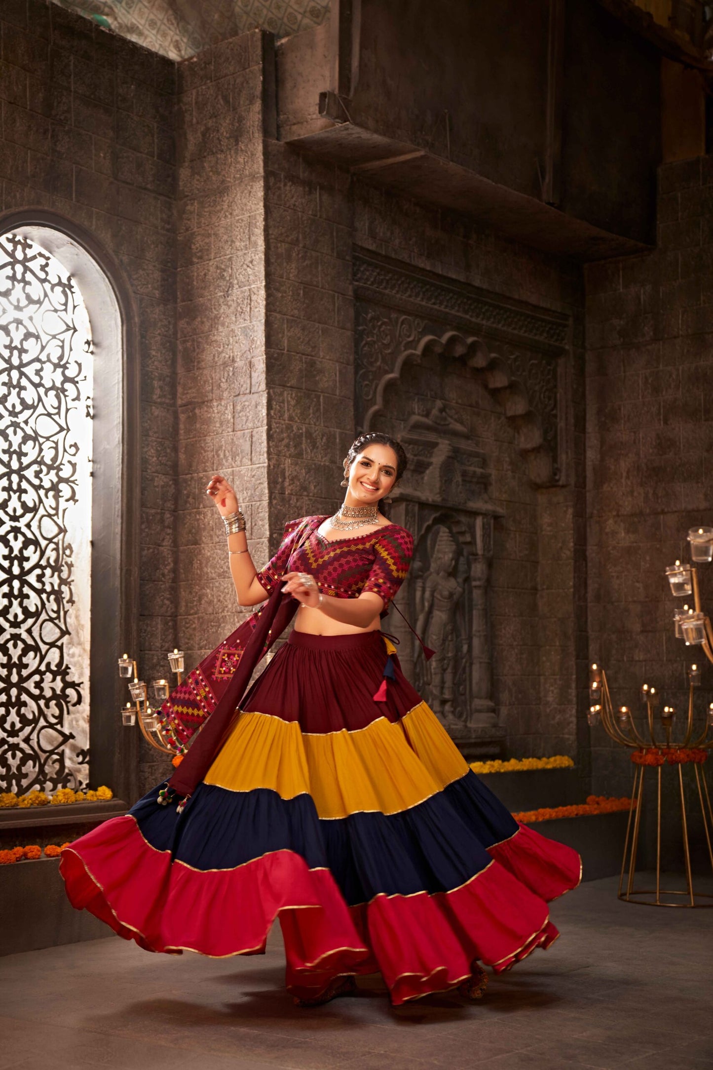 Multi Color Beautiful Chaniya Choli For Women Navratri Festival-SSBIKLL01