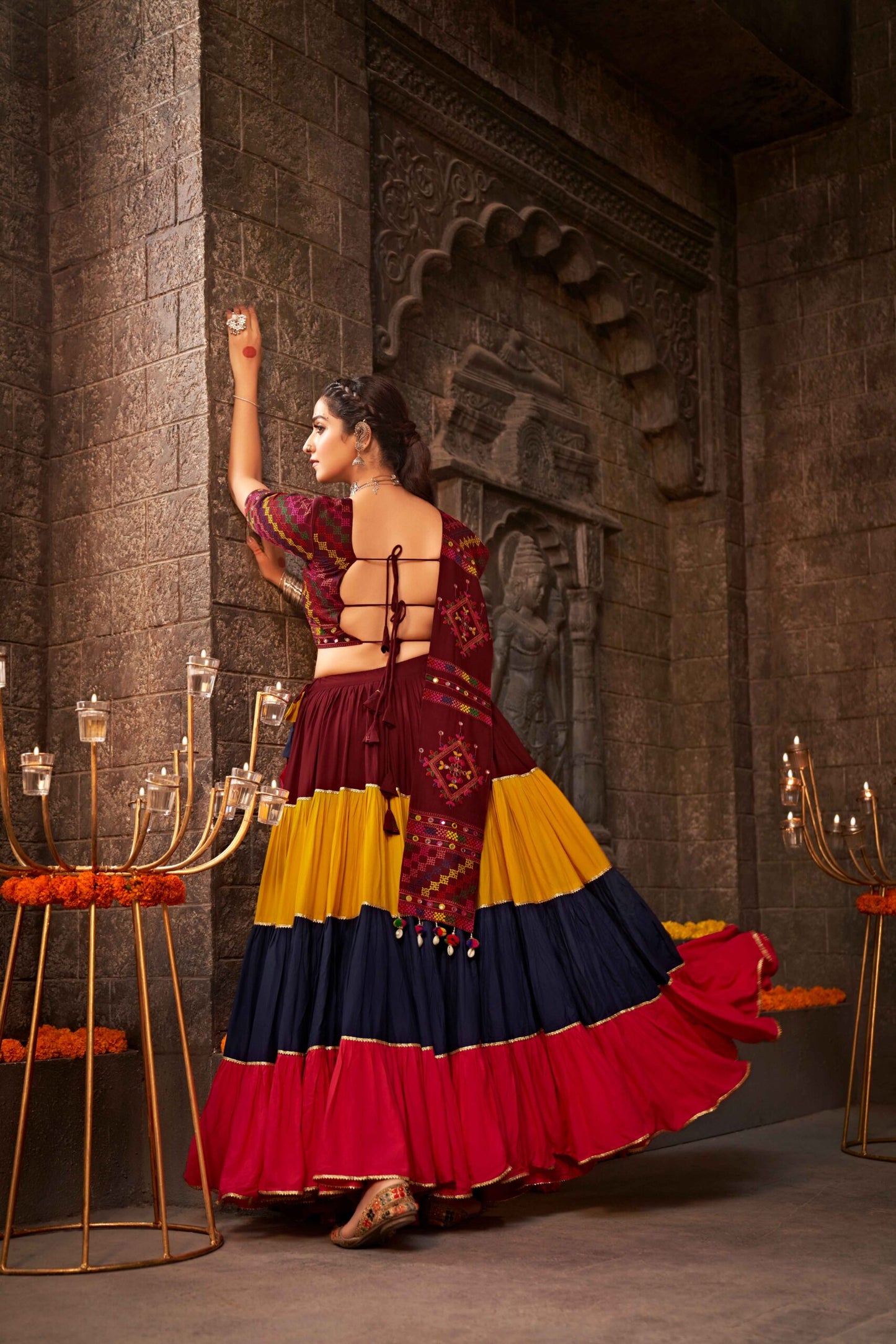 Multi Color Beautiful Chaniya Choli For Women Navratri Festival-SSBIKLL01