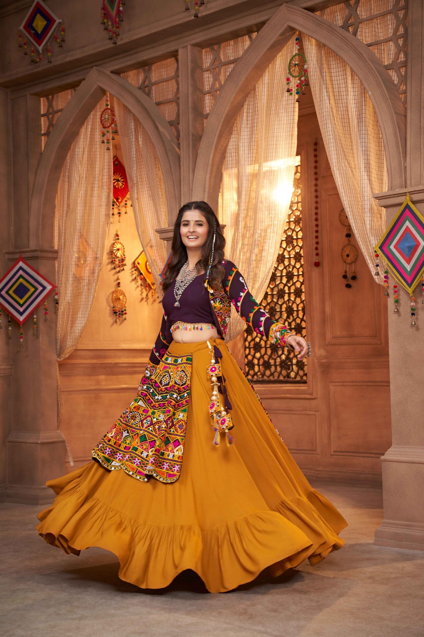 Mustard Yellow Koti Style Traditional Chaniya Choli Collection-SSBIKLL01